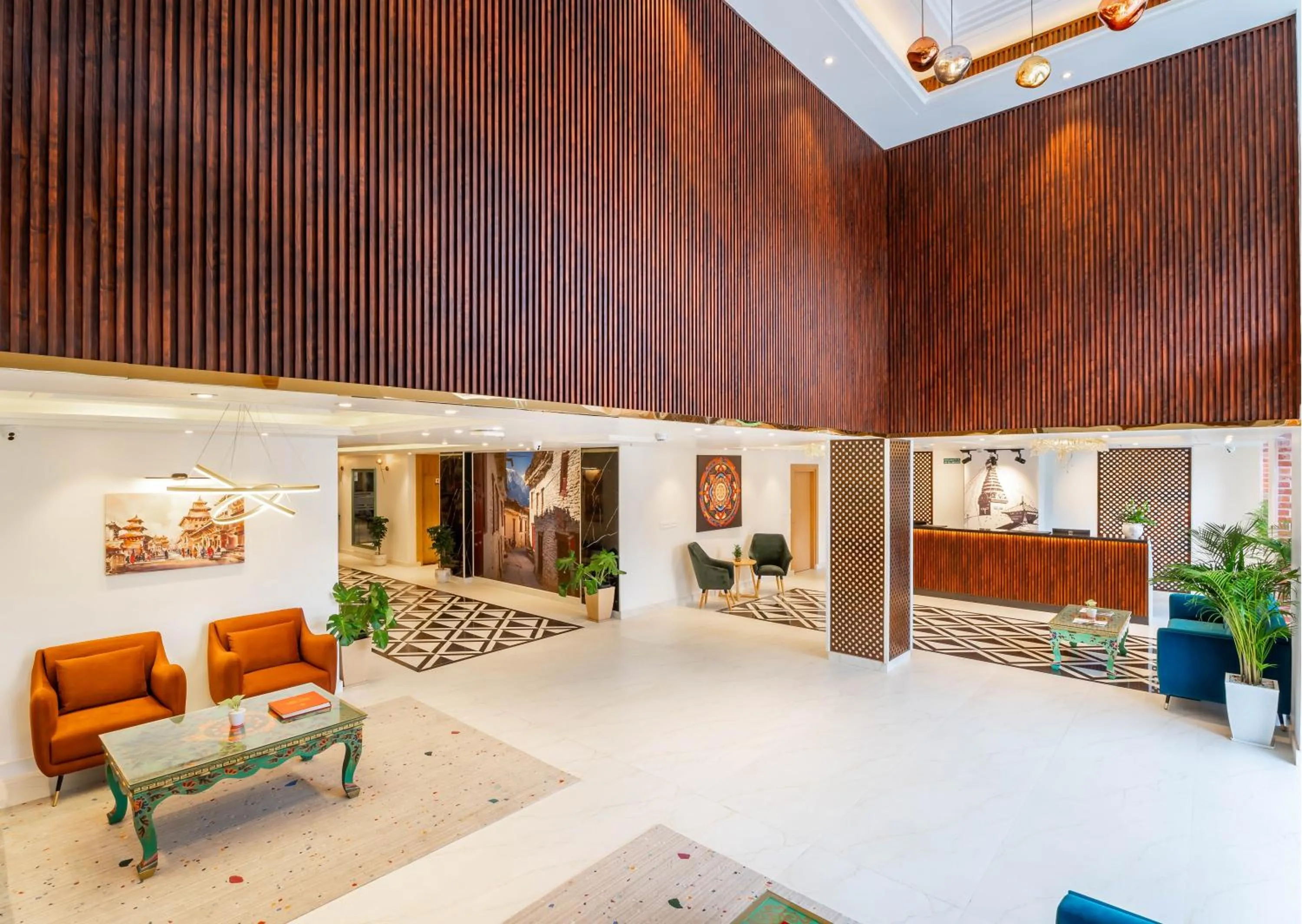 Lobby or reception in Hotel Anuttara