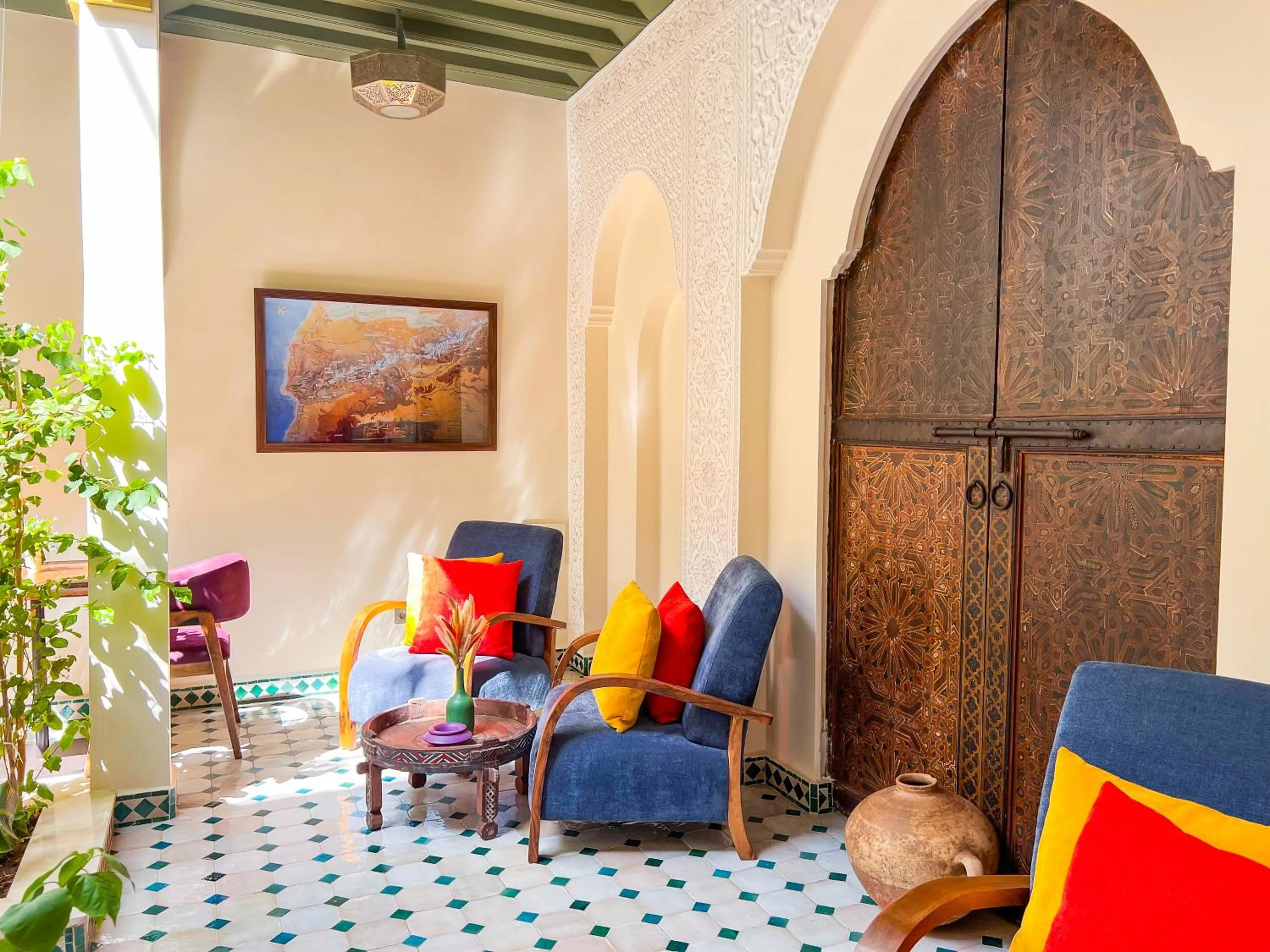 Seating area in Riad Kech One & Spa