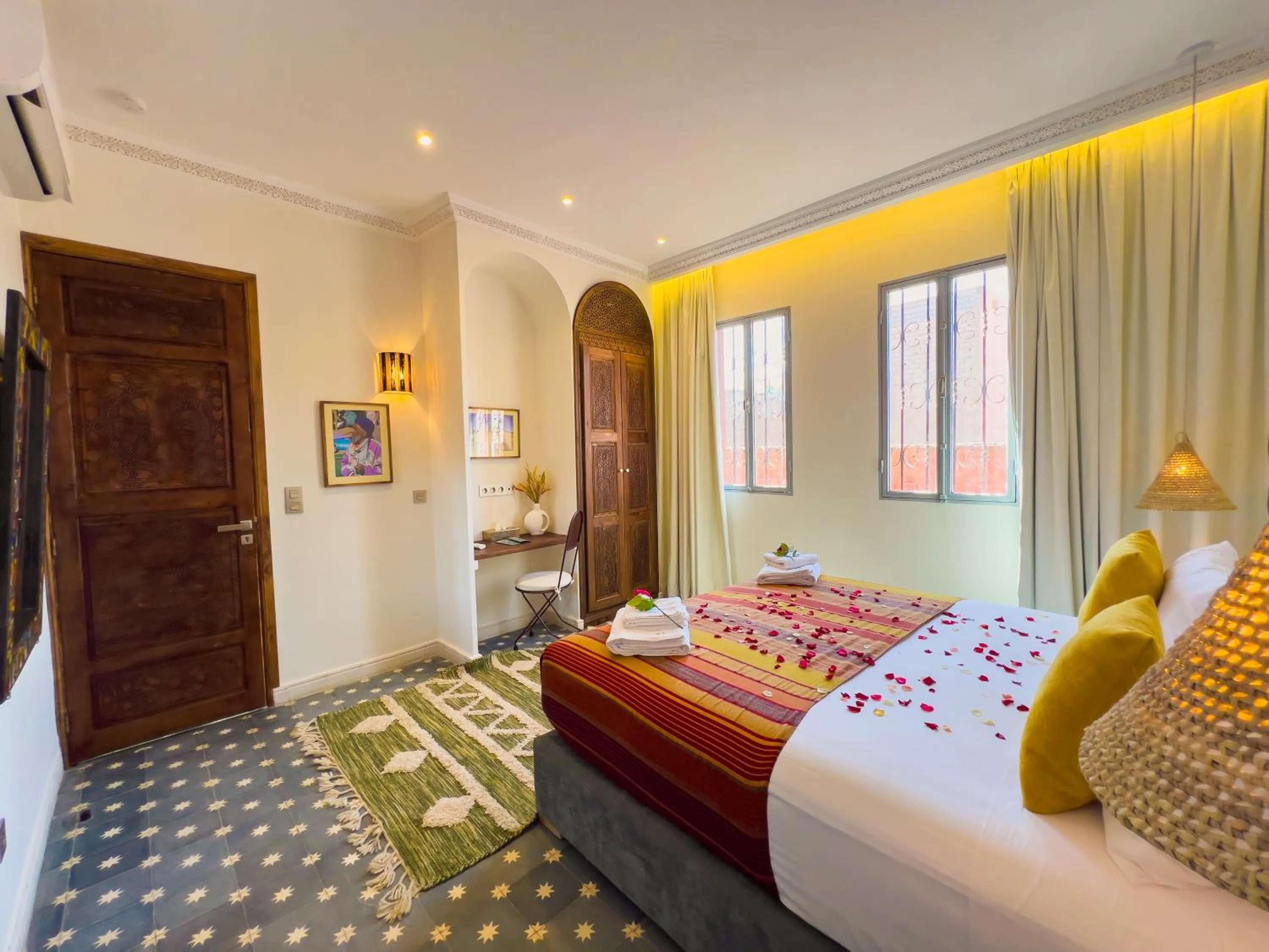Bed in Riad Kech One & Spa