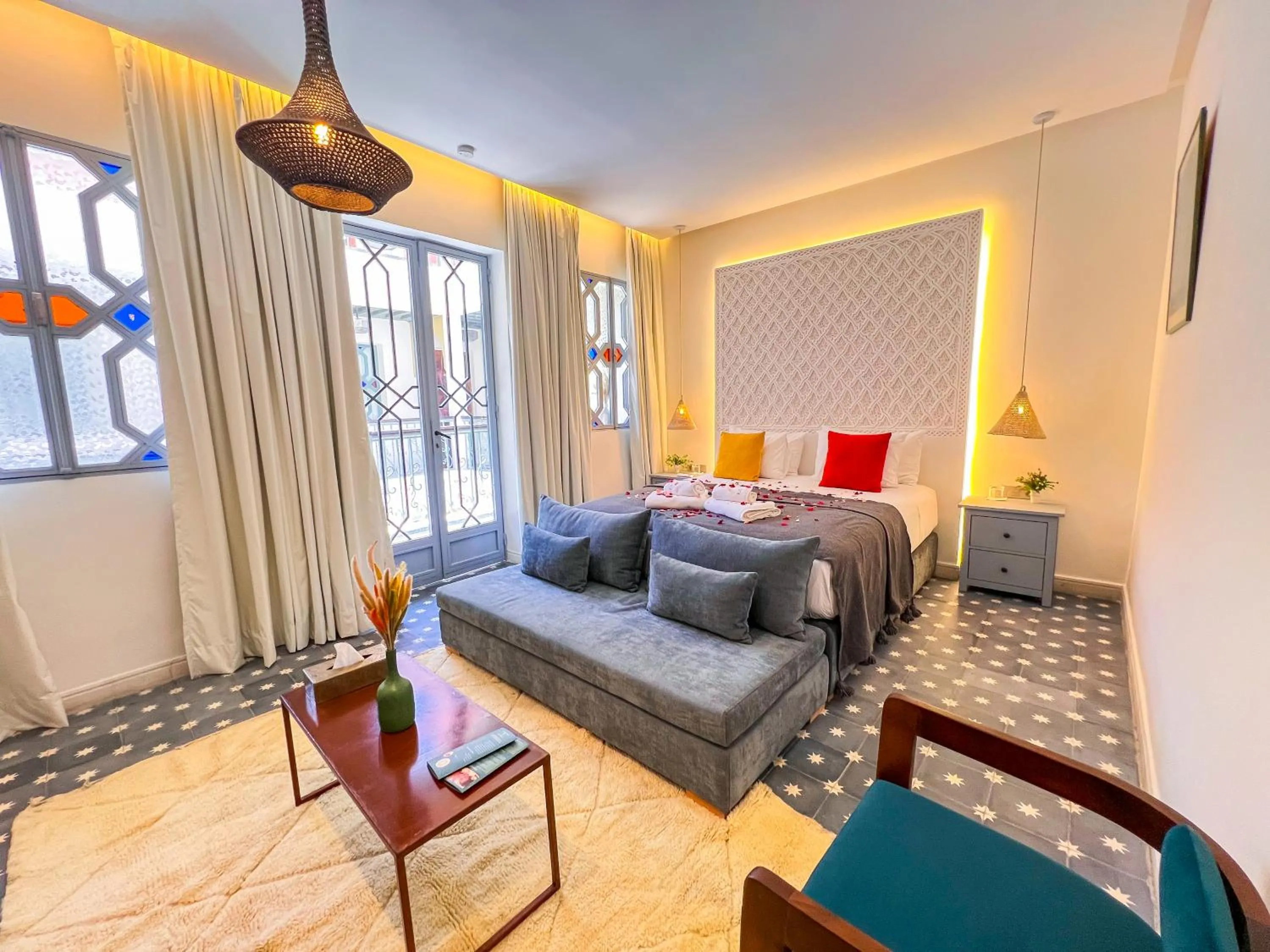 Bed in Riad Kech One & Spa