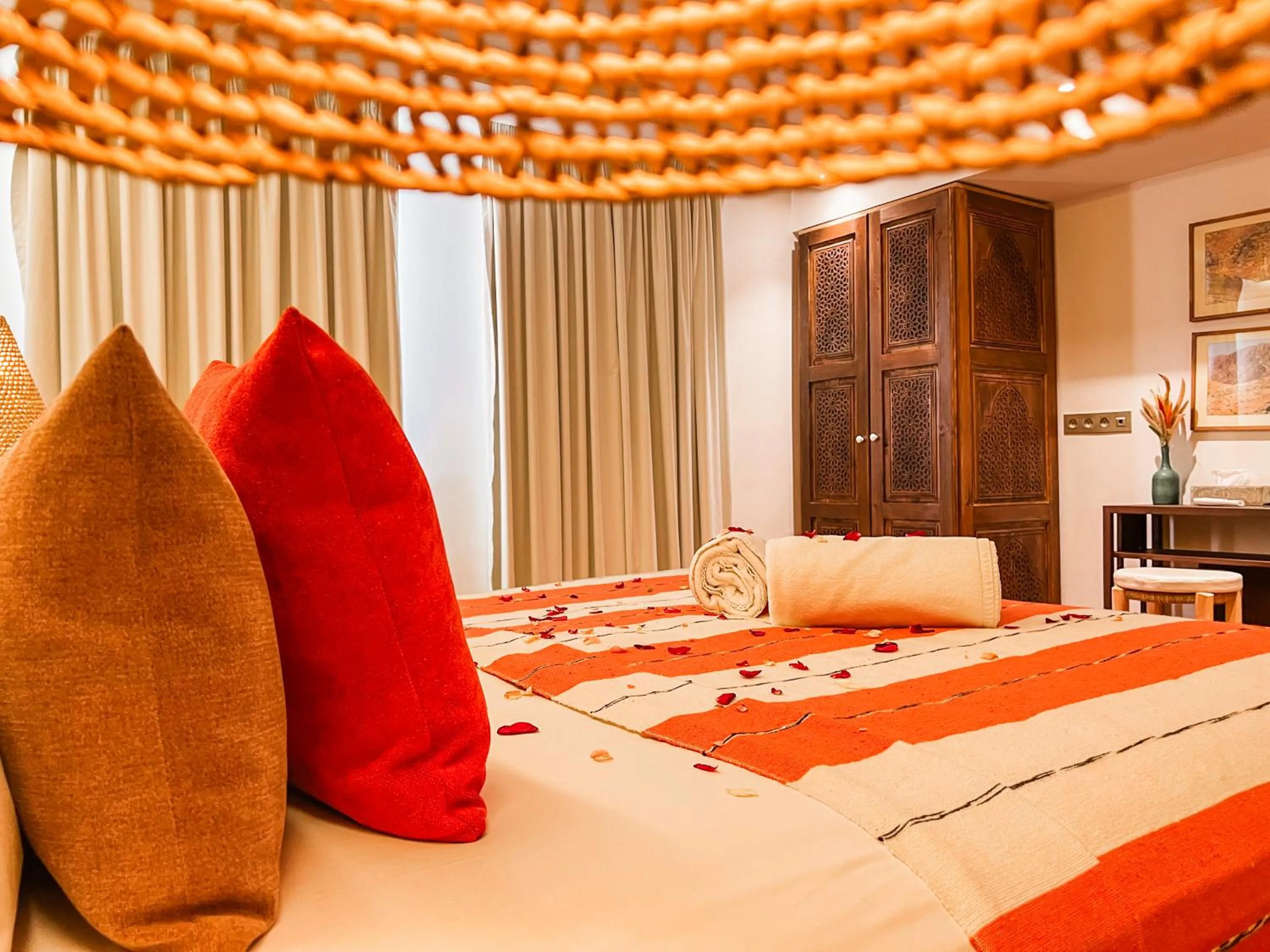 Bed in Riad Kech One & Spa
