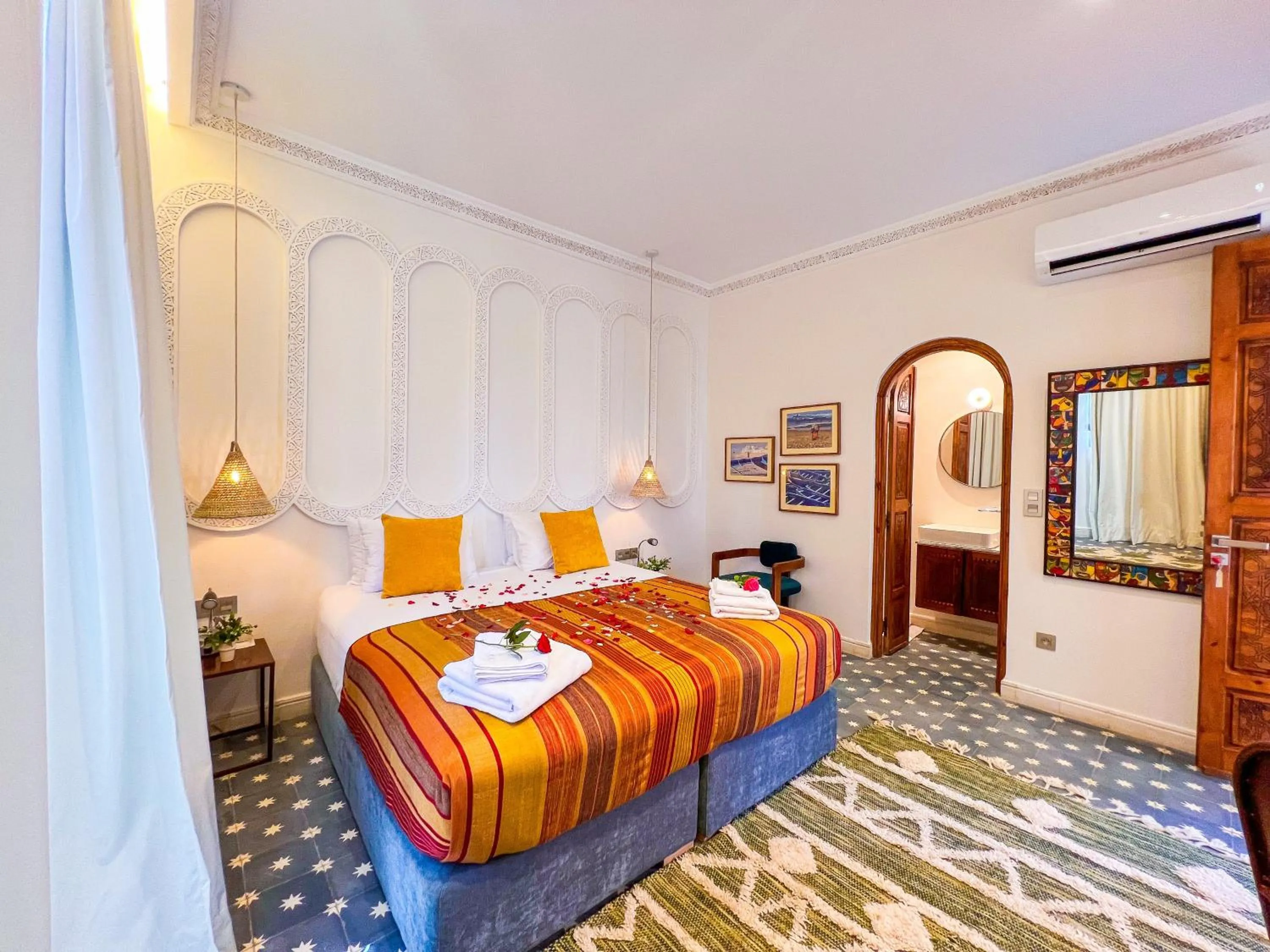 Bed in Riad Kech One & Spa