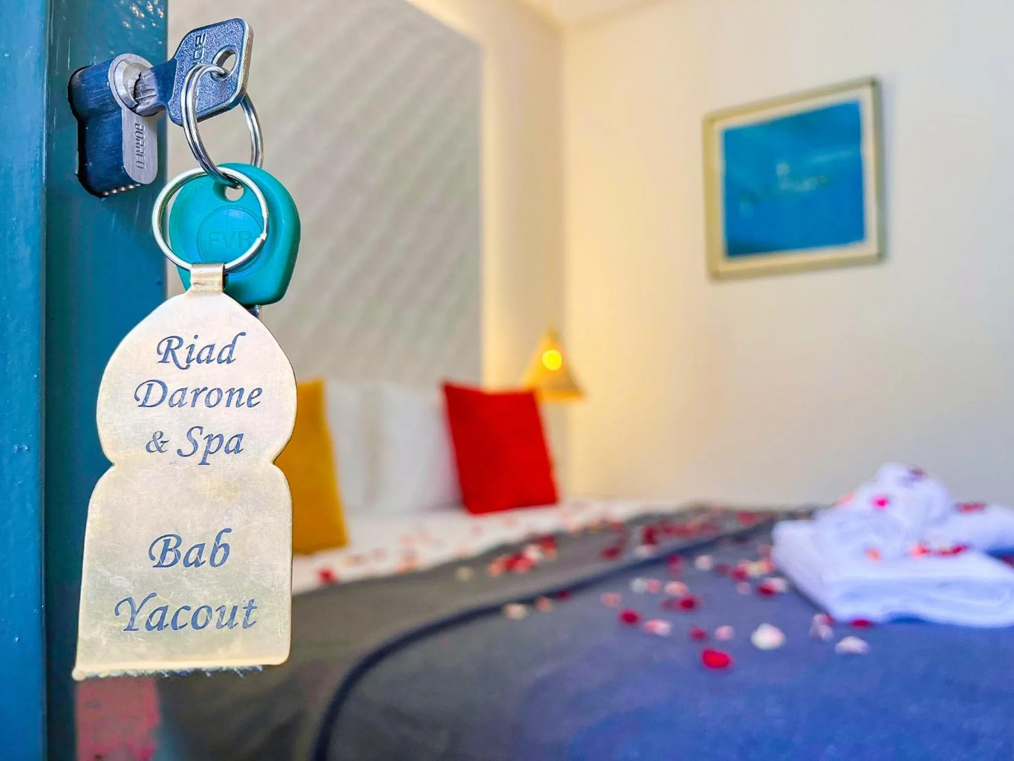 Bed in Riad Kech One & Spa