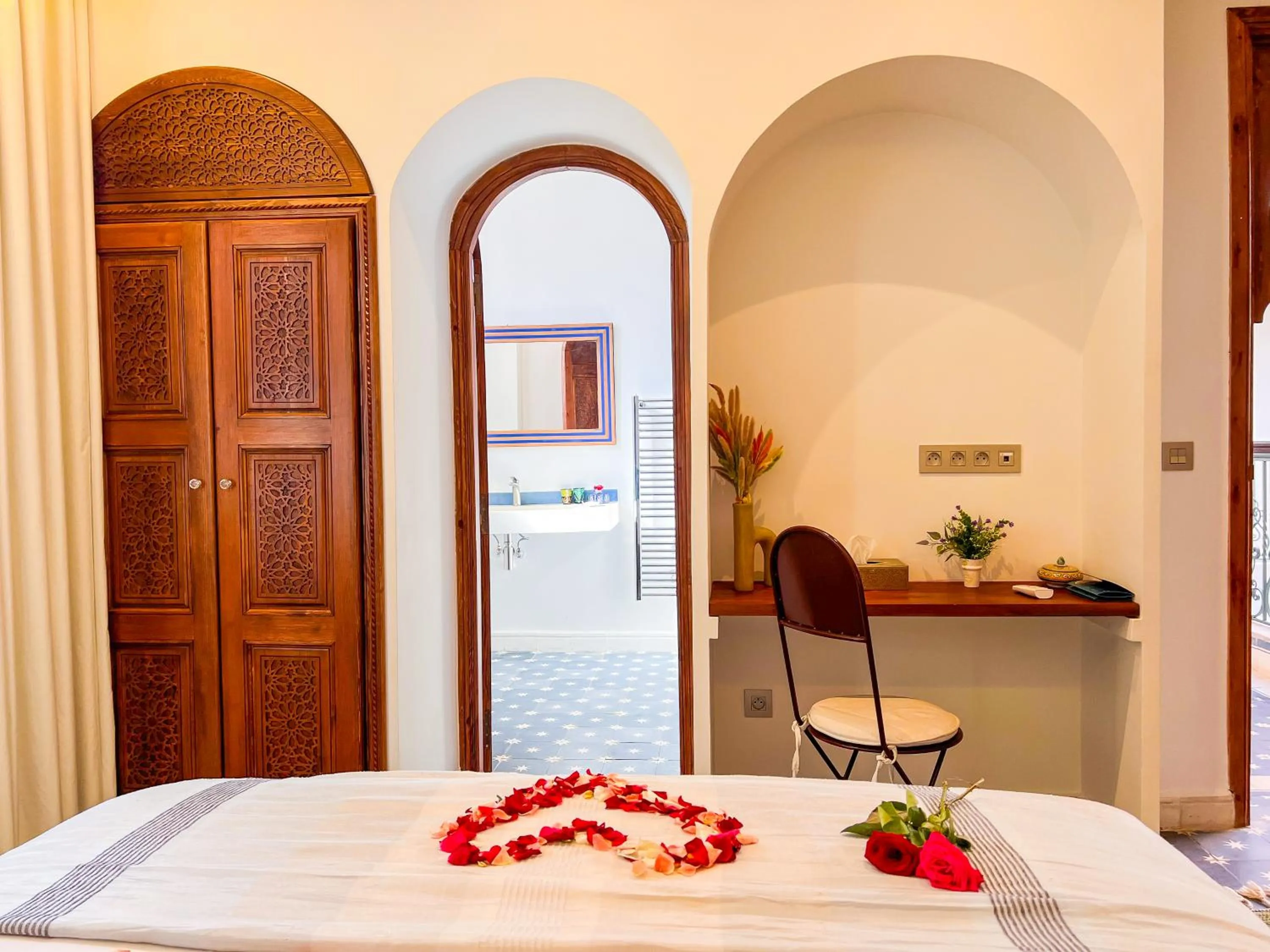 Bed in Riad Kech One & Spa