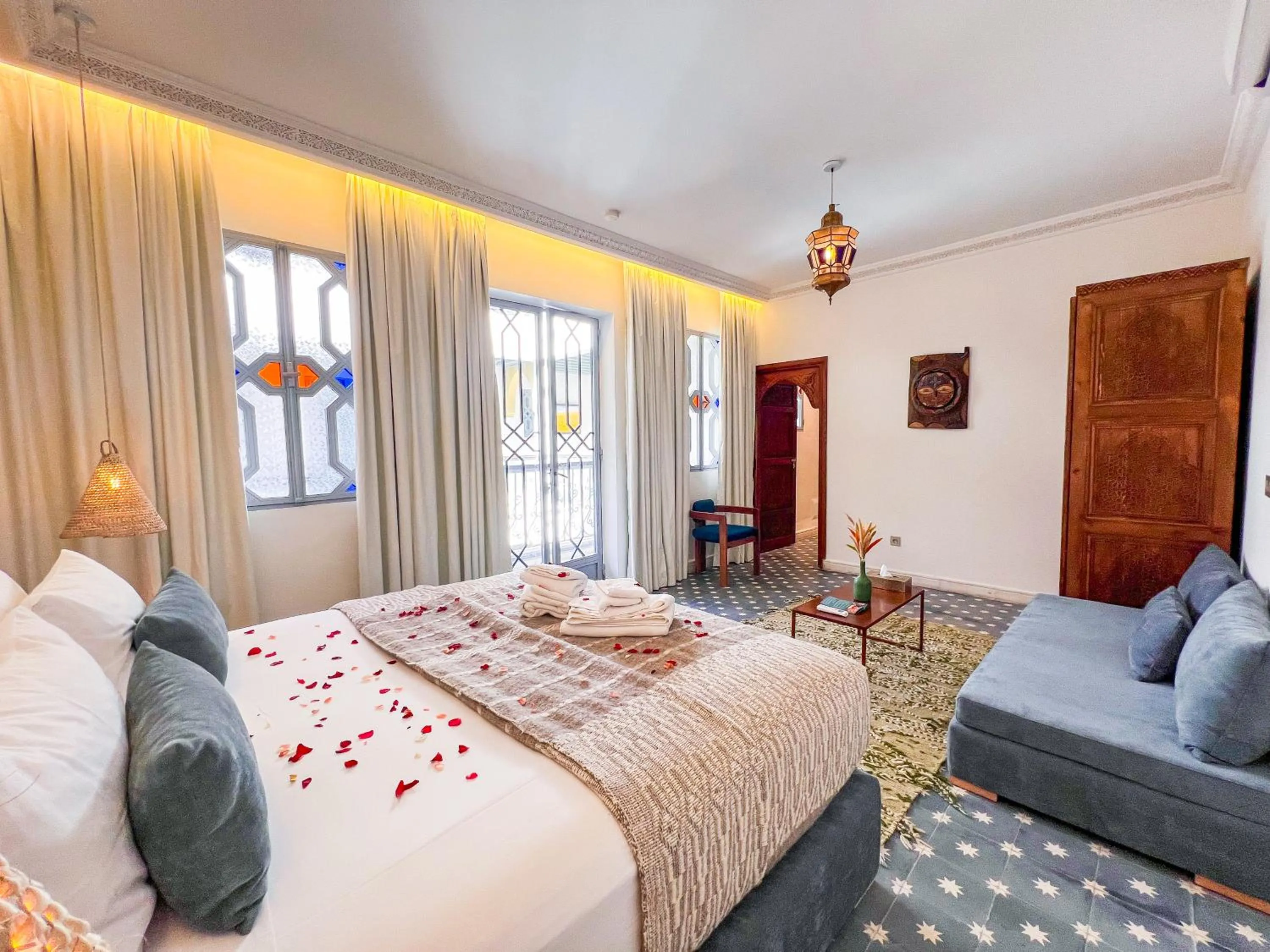 Bed in Riad Kech One & Spa