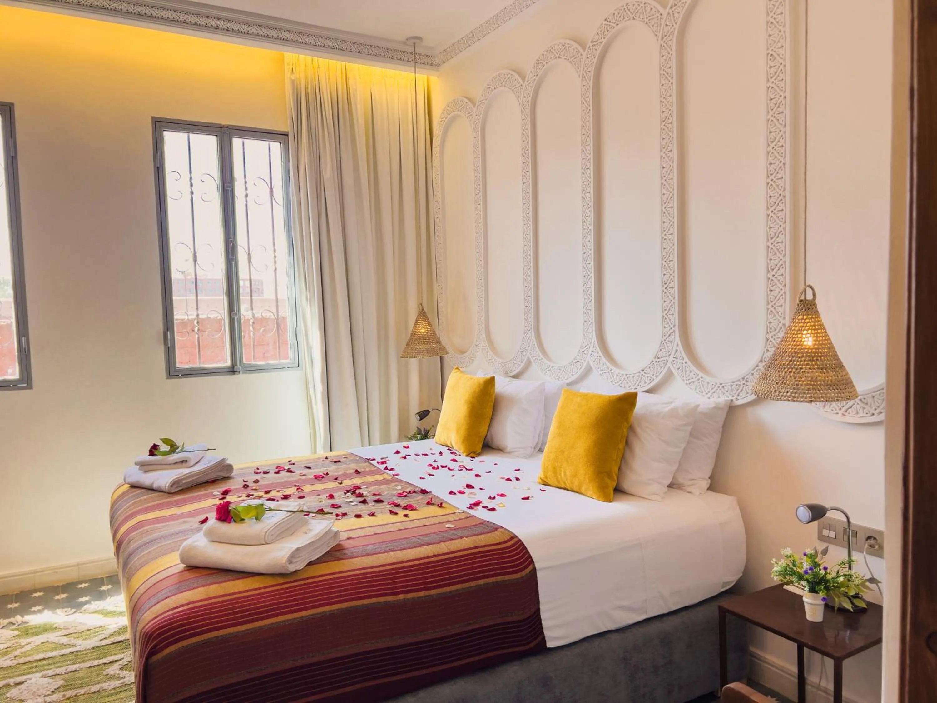 Bed in Riad Kech One & Spa