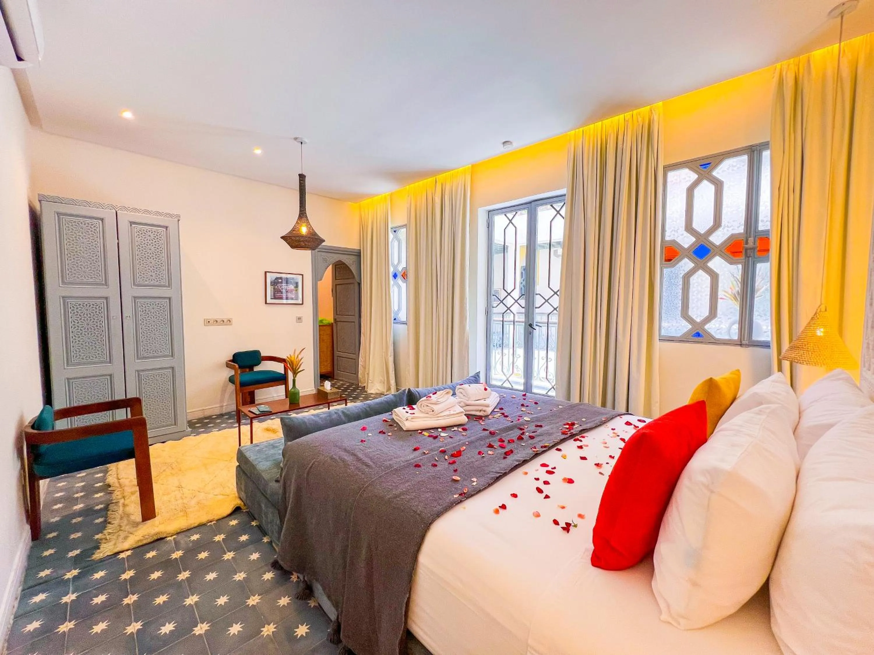 Bed in Riad Kech One & Spa