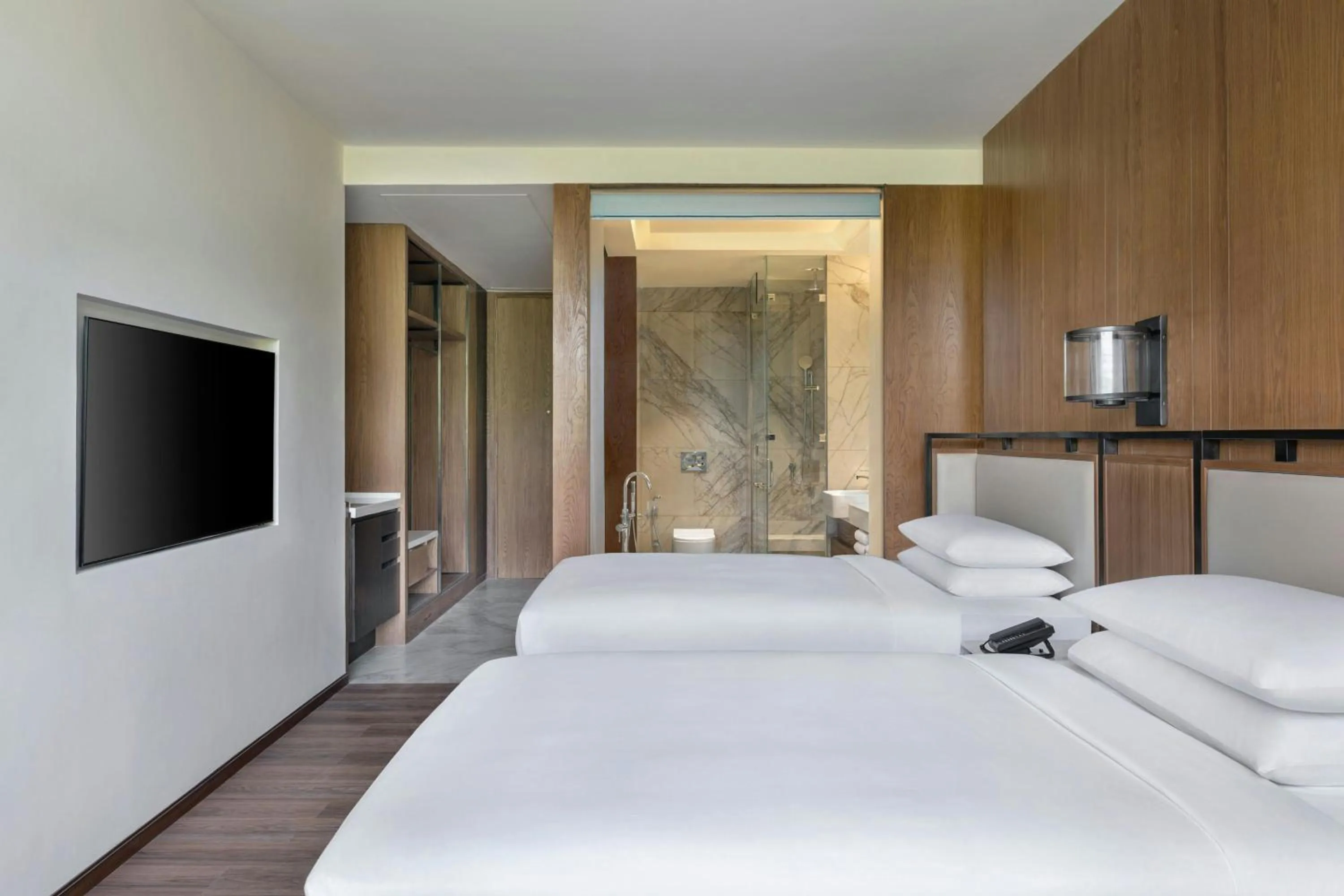 Photo of the whole room, Bed in Jim Corbett Marriott Resort & Spa