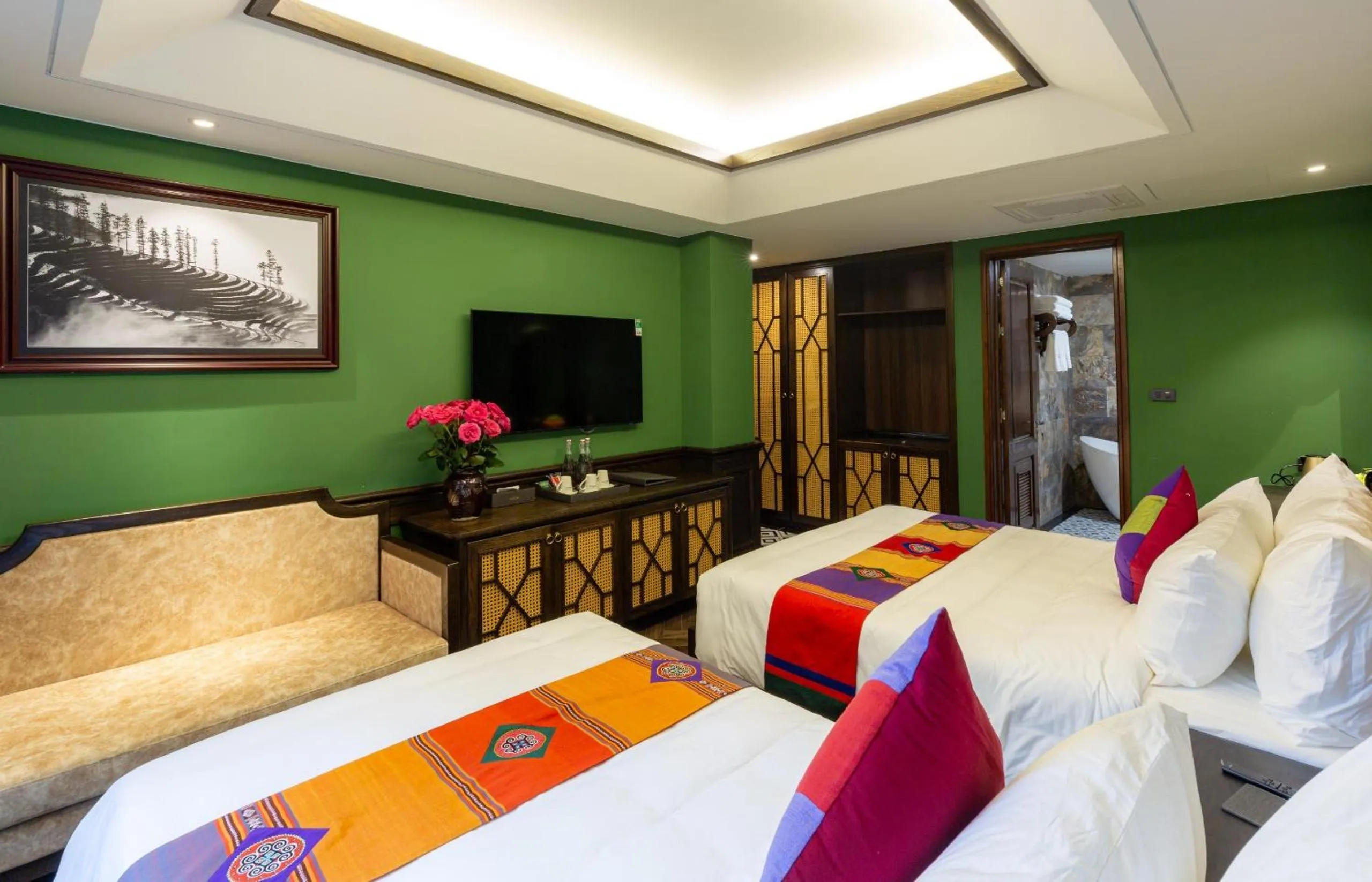 Bed in Fansipan View Hotel