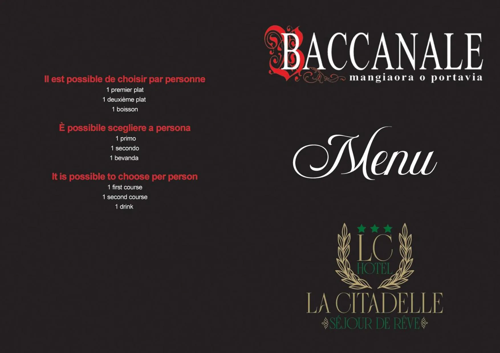 Restaurant/places to eat in Hotel La Citadelle