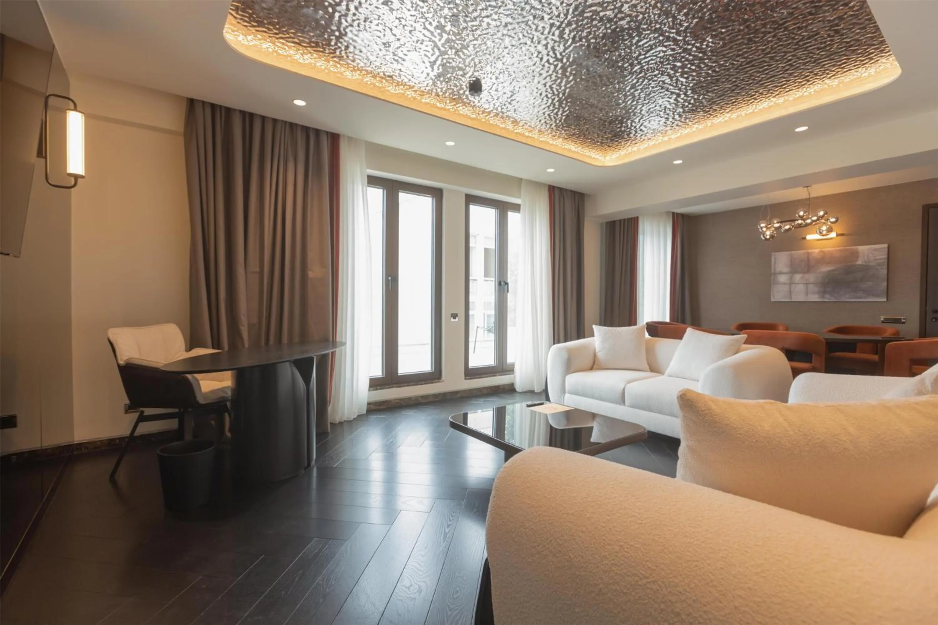 Living room, Bed in Adia Aluma Athens, Curio Collection By Hilton