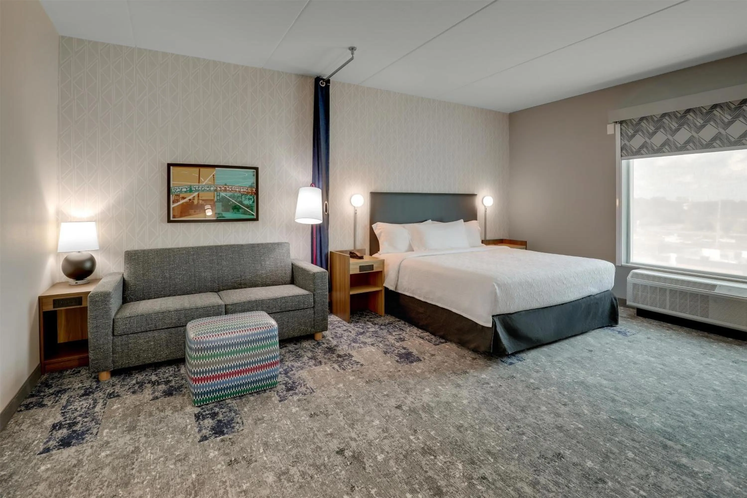 Living room, Bed in Home2 Suites By Hilton Conway, Sc