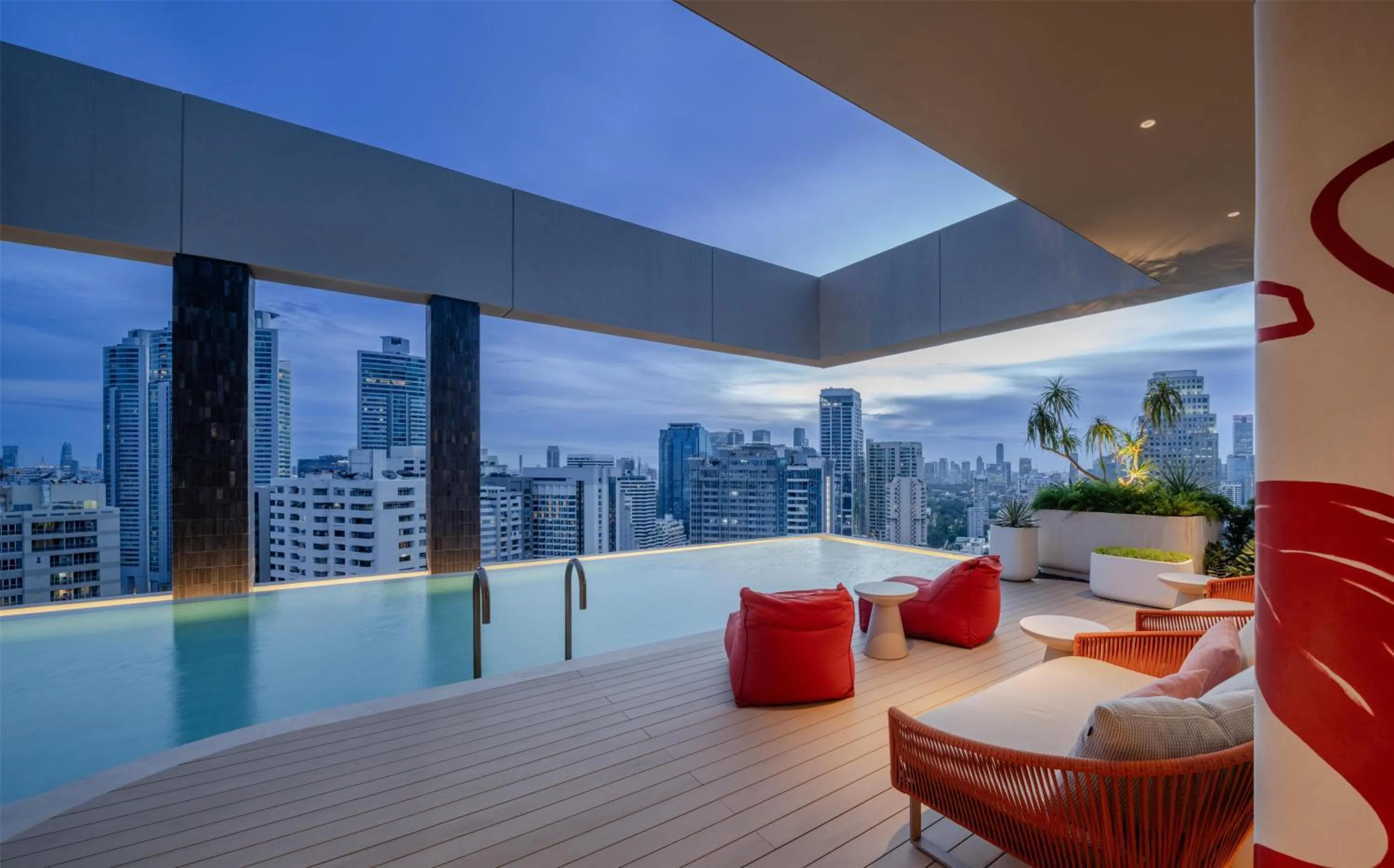 Pool view in Kromo Bangkok, Curio Collection By Hilton