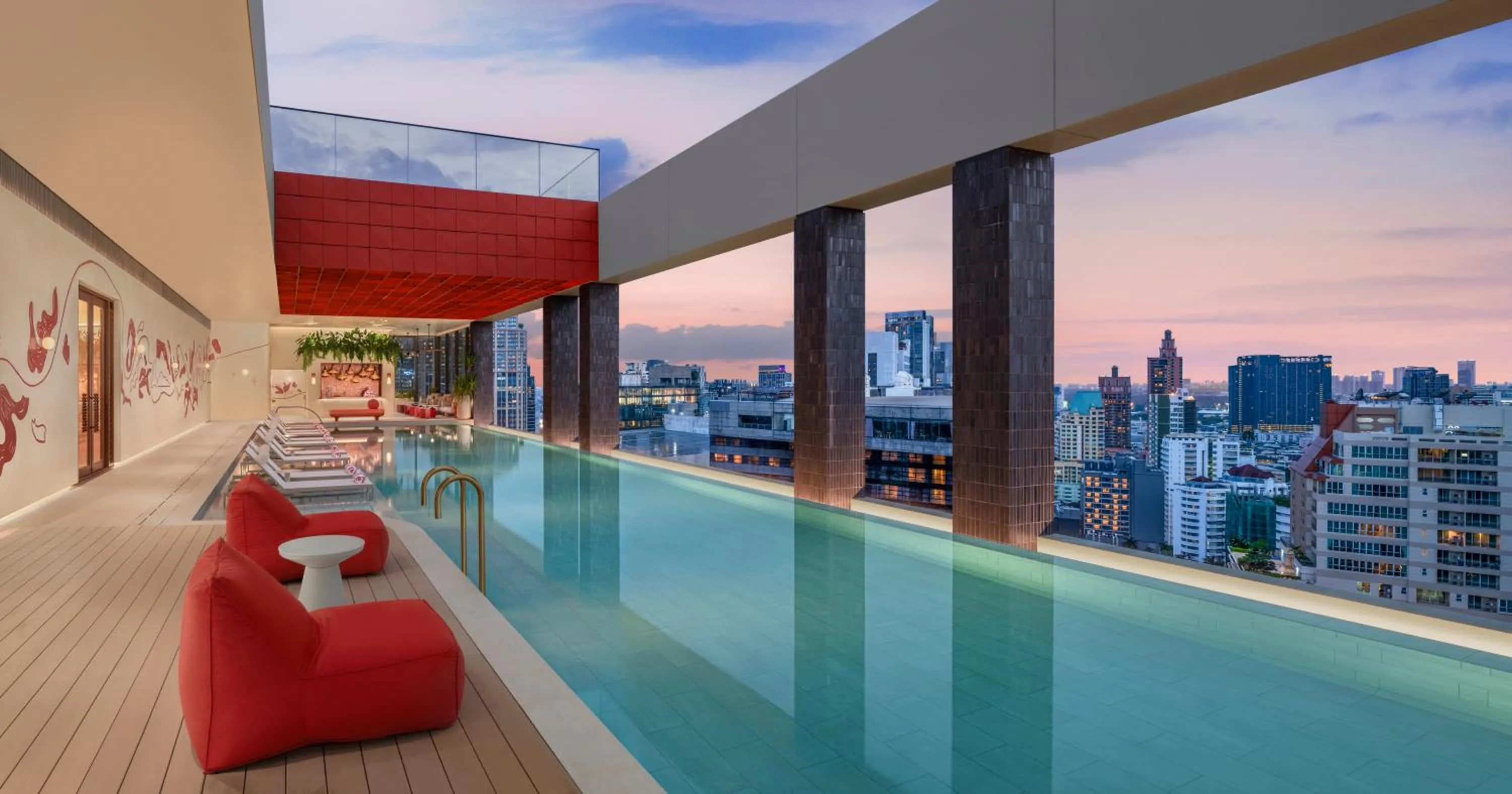 Pool view in Kromo Bangkok, Curio Collection By Hilton