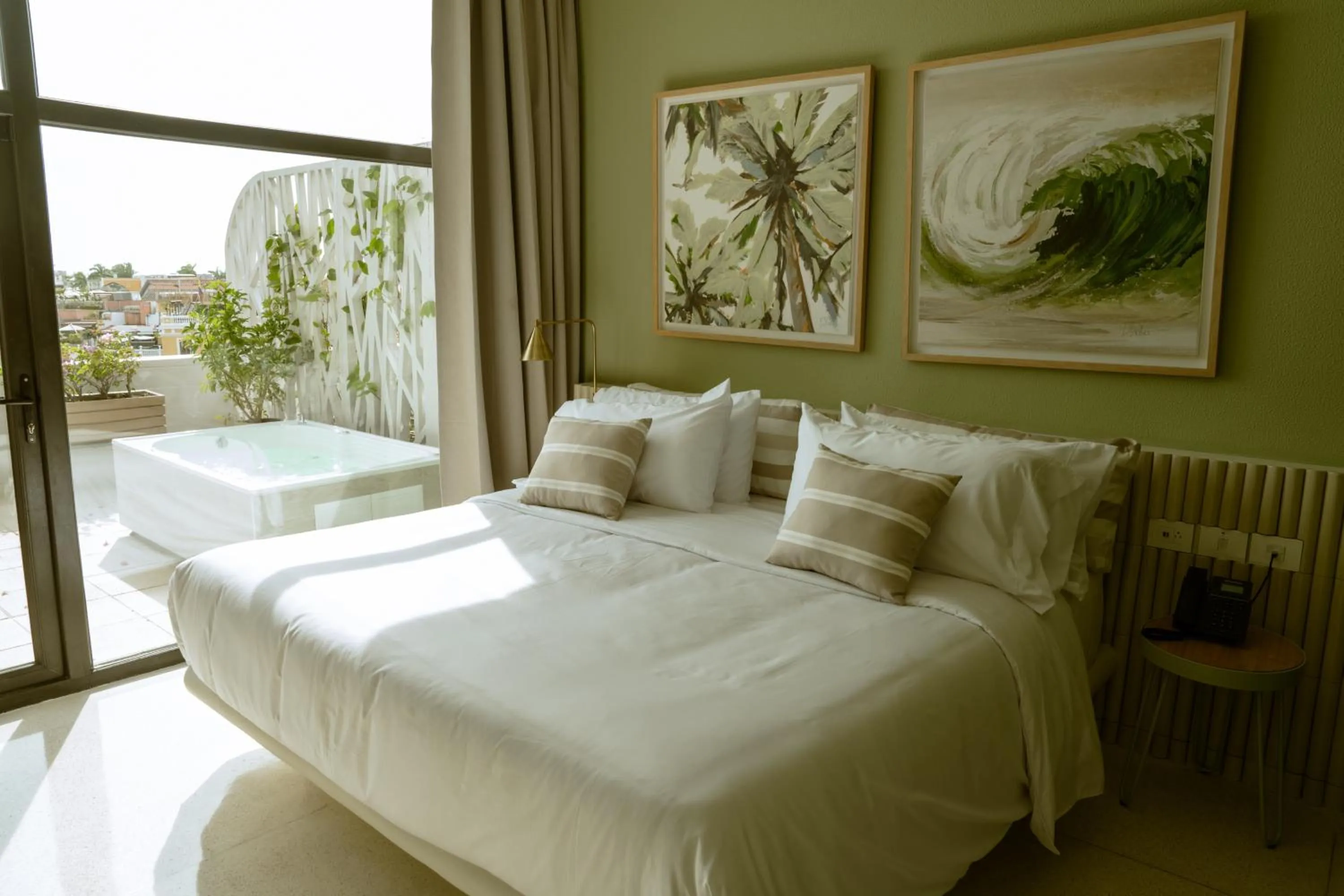 Bed in Terrazas Hotel Boutique