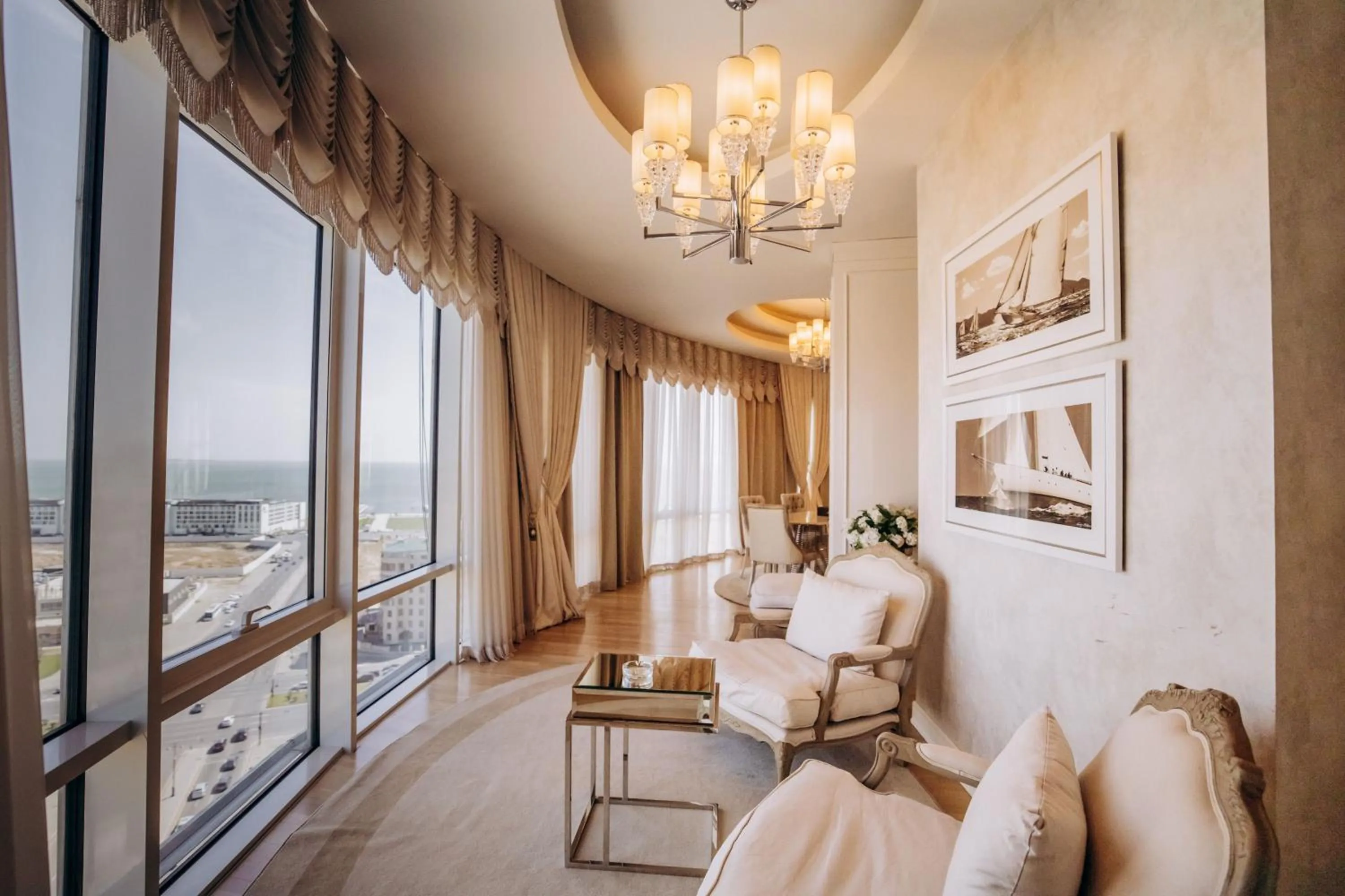 Seating area in Sahil Hotel Baku