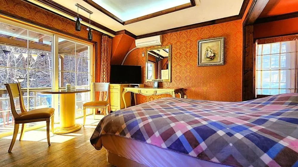 Bed in Pyeongchang Pension Dorothy