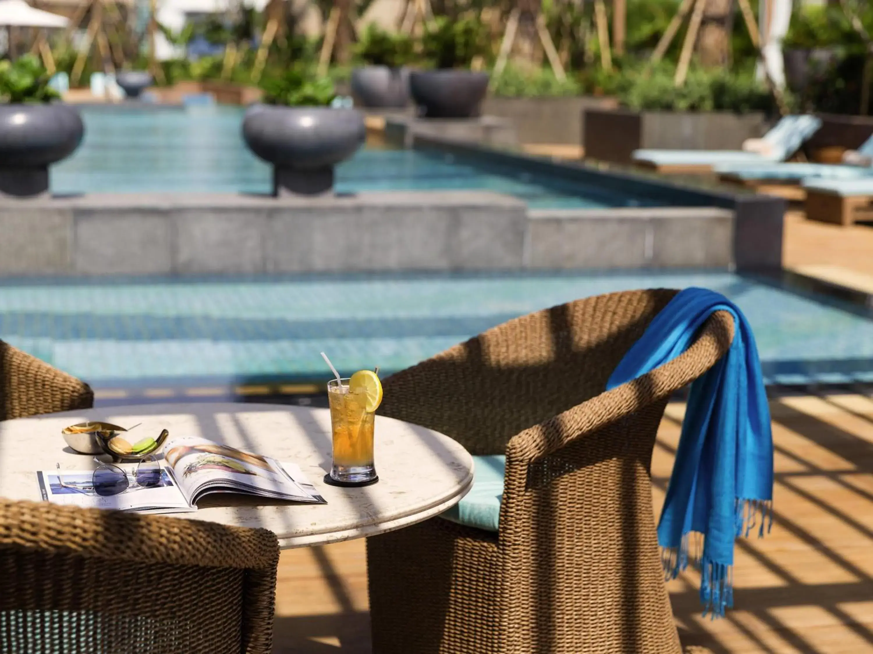 Pool view in Raffles Jakarta Pool view in Raffles Jakarta