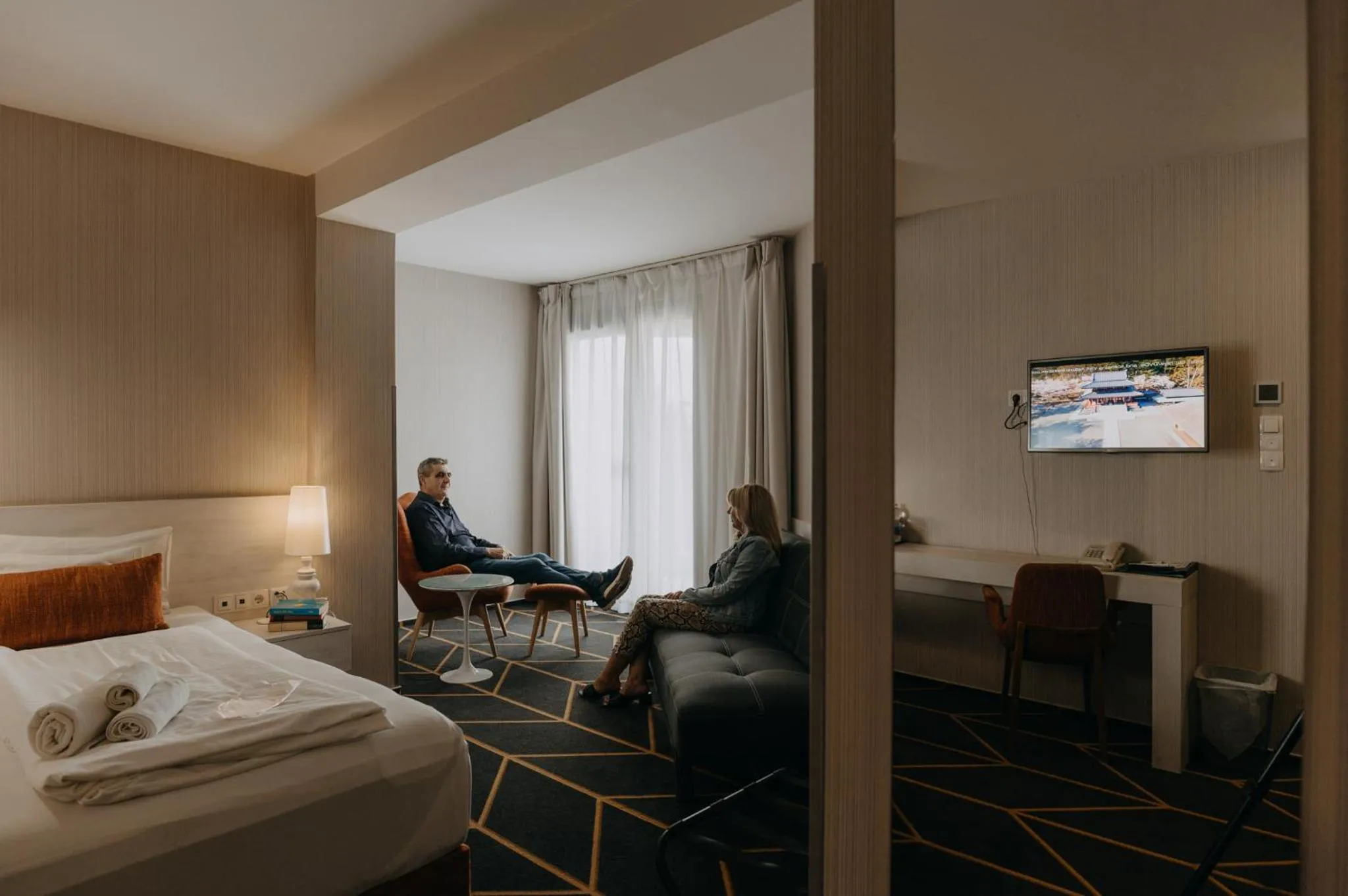 Bed in Science Hotel