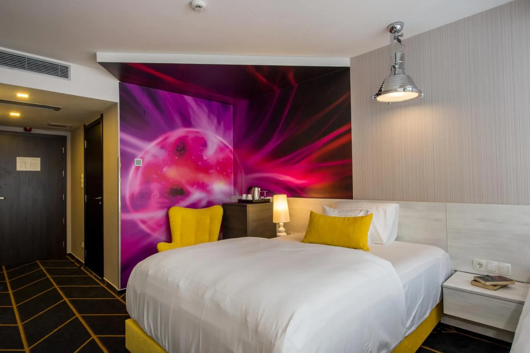 Bed in Science Hotel