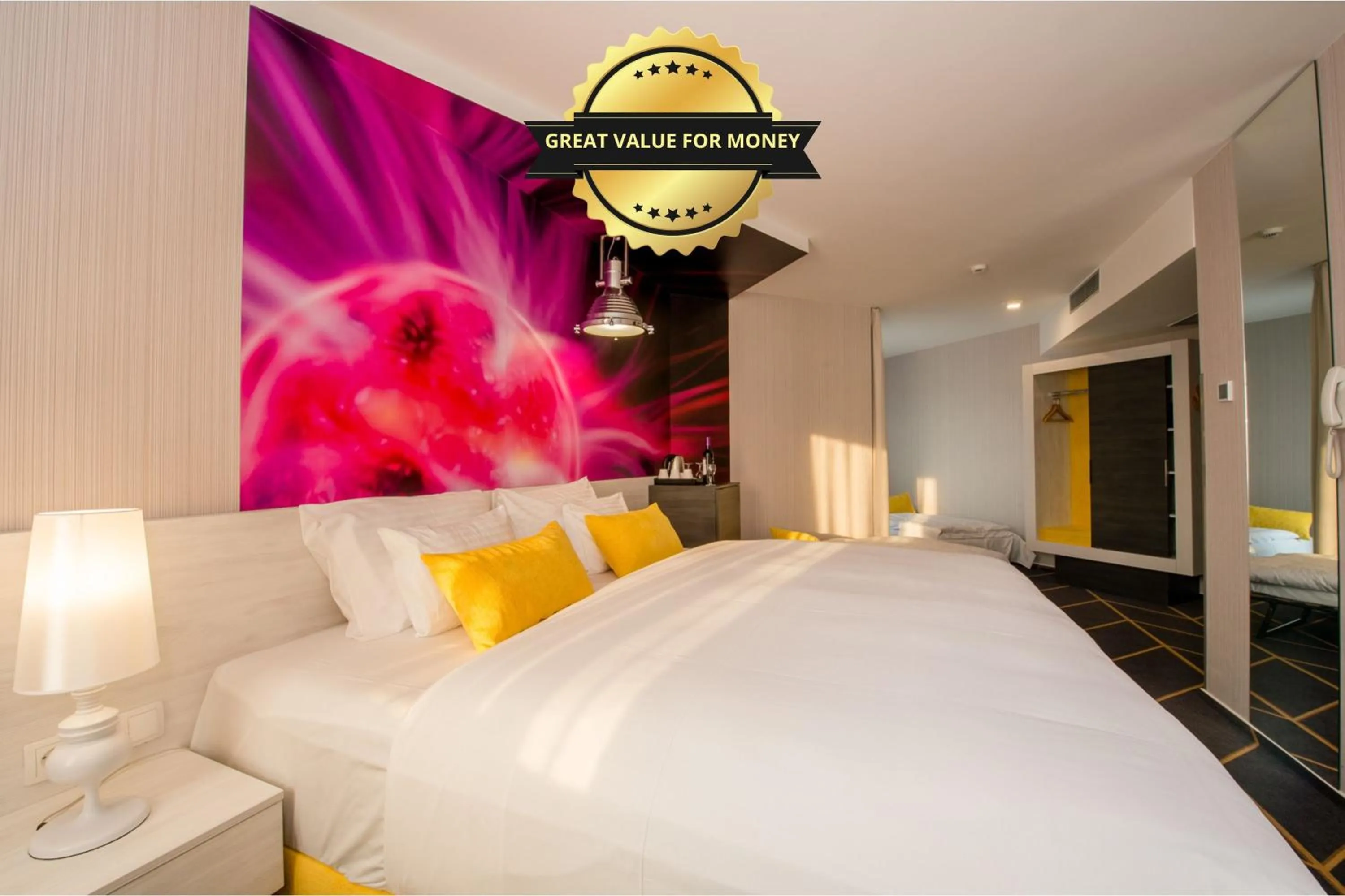 Bed in Science Hotel