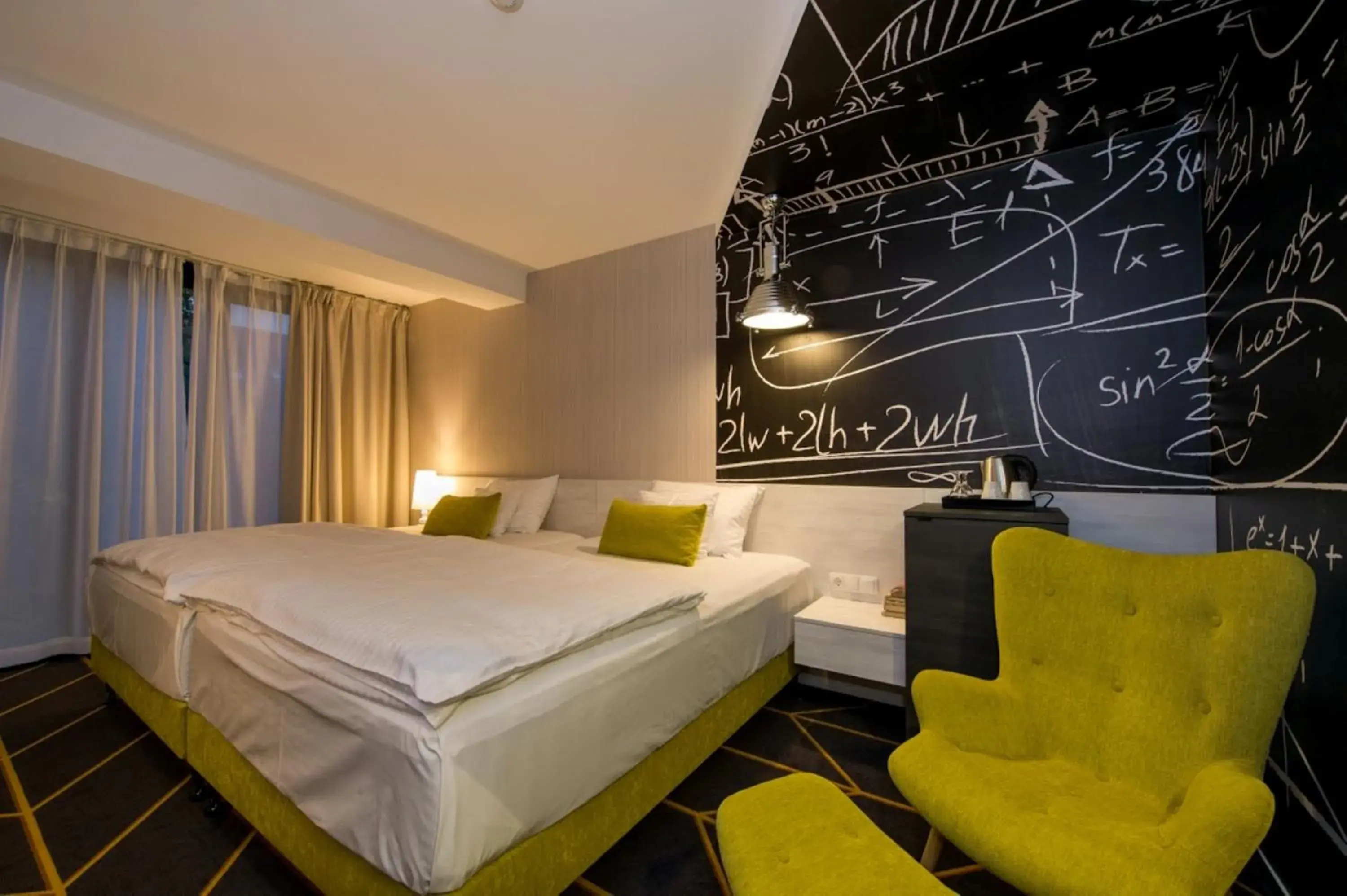 Night, Bed in Science Hotel Night, Bed in Science Hotel