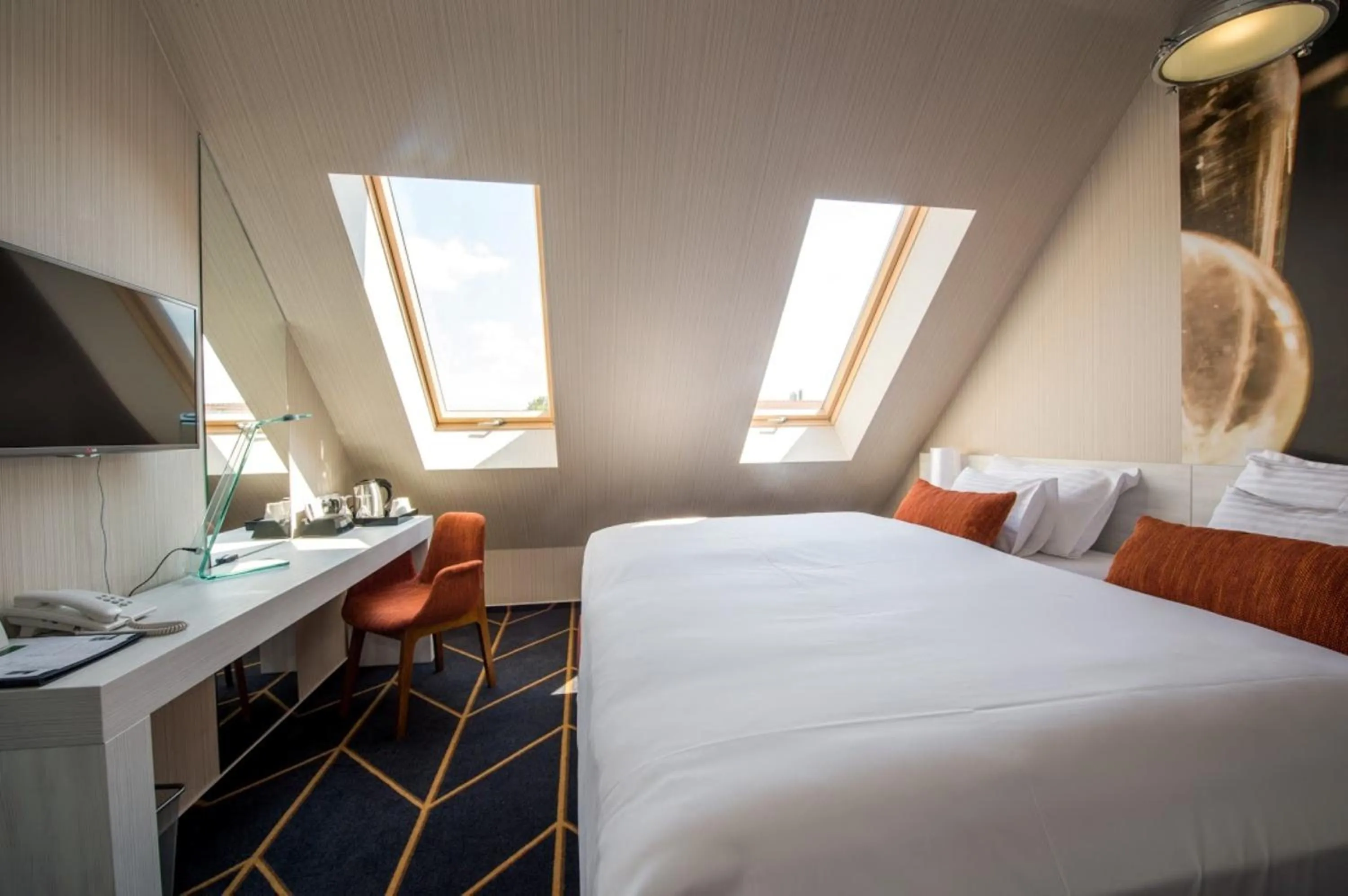 Bed in Science Hotel