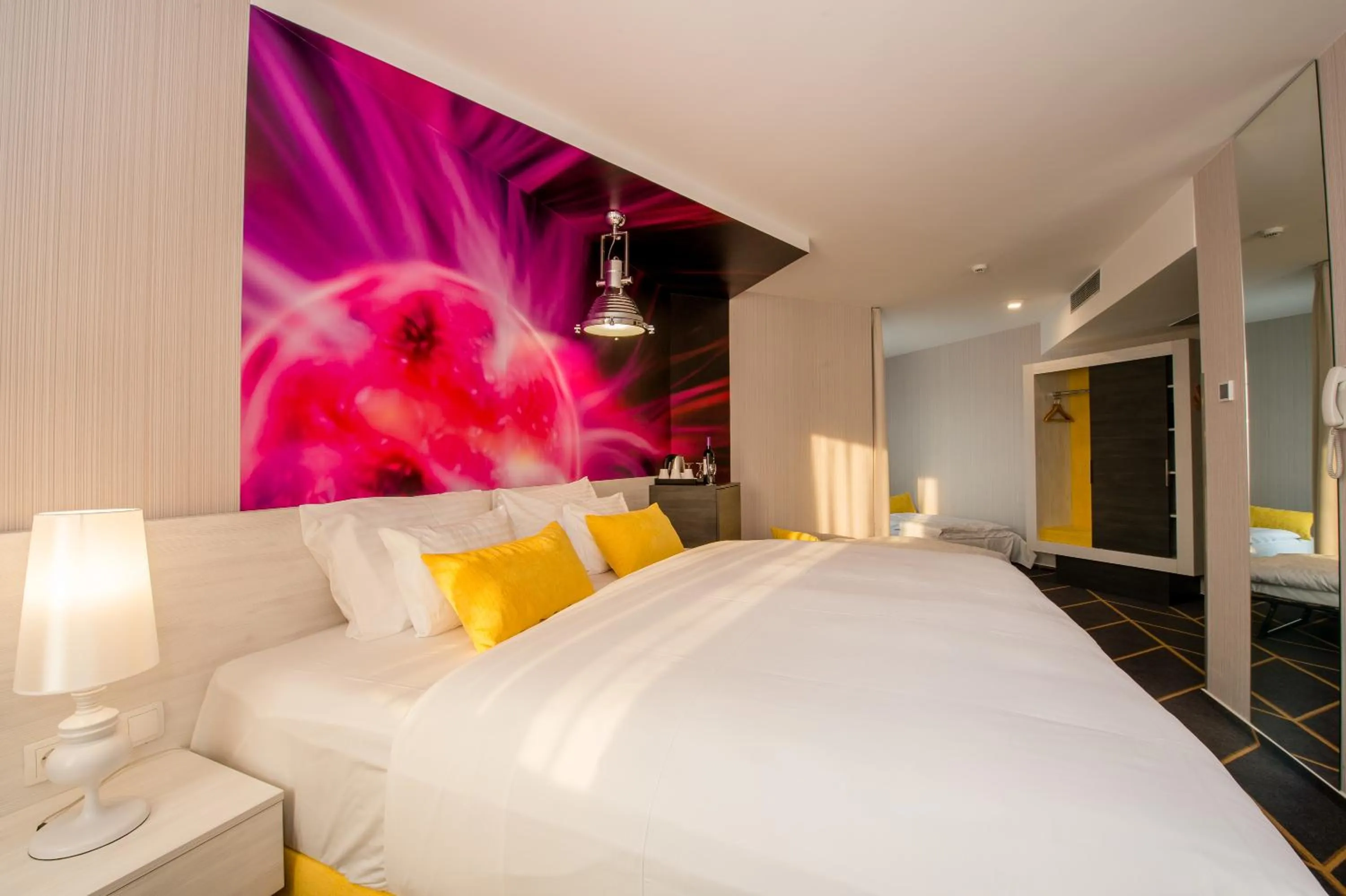 Bed in Science Hotel