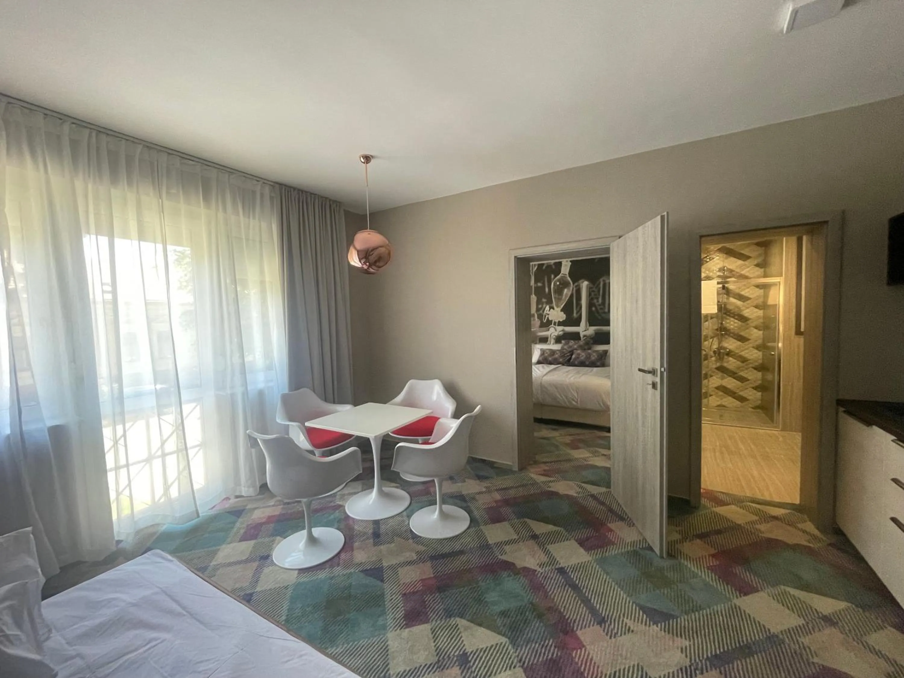 Bed in Science Hotel