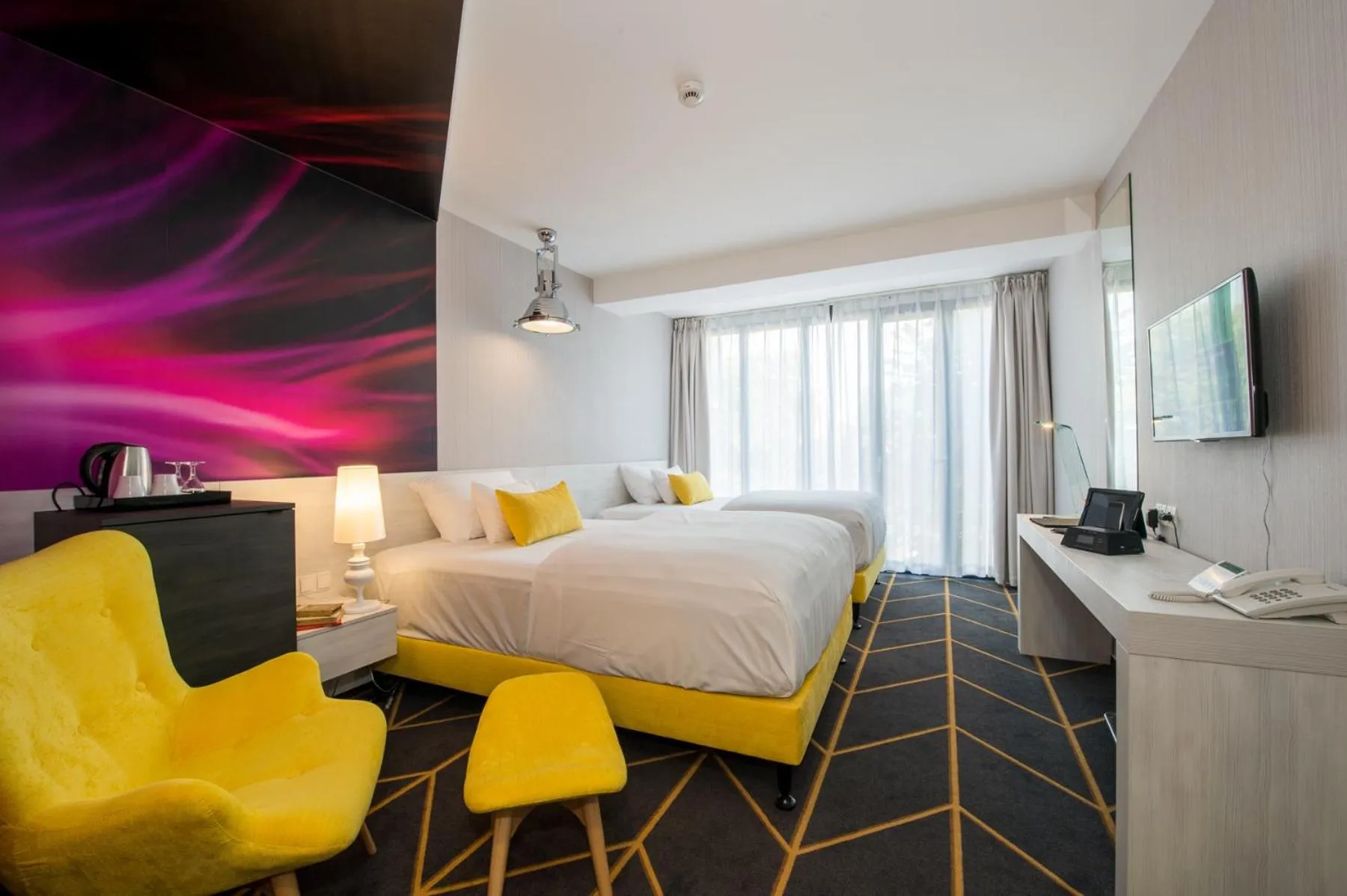 Bed in Science Hotel