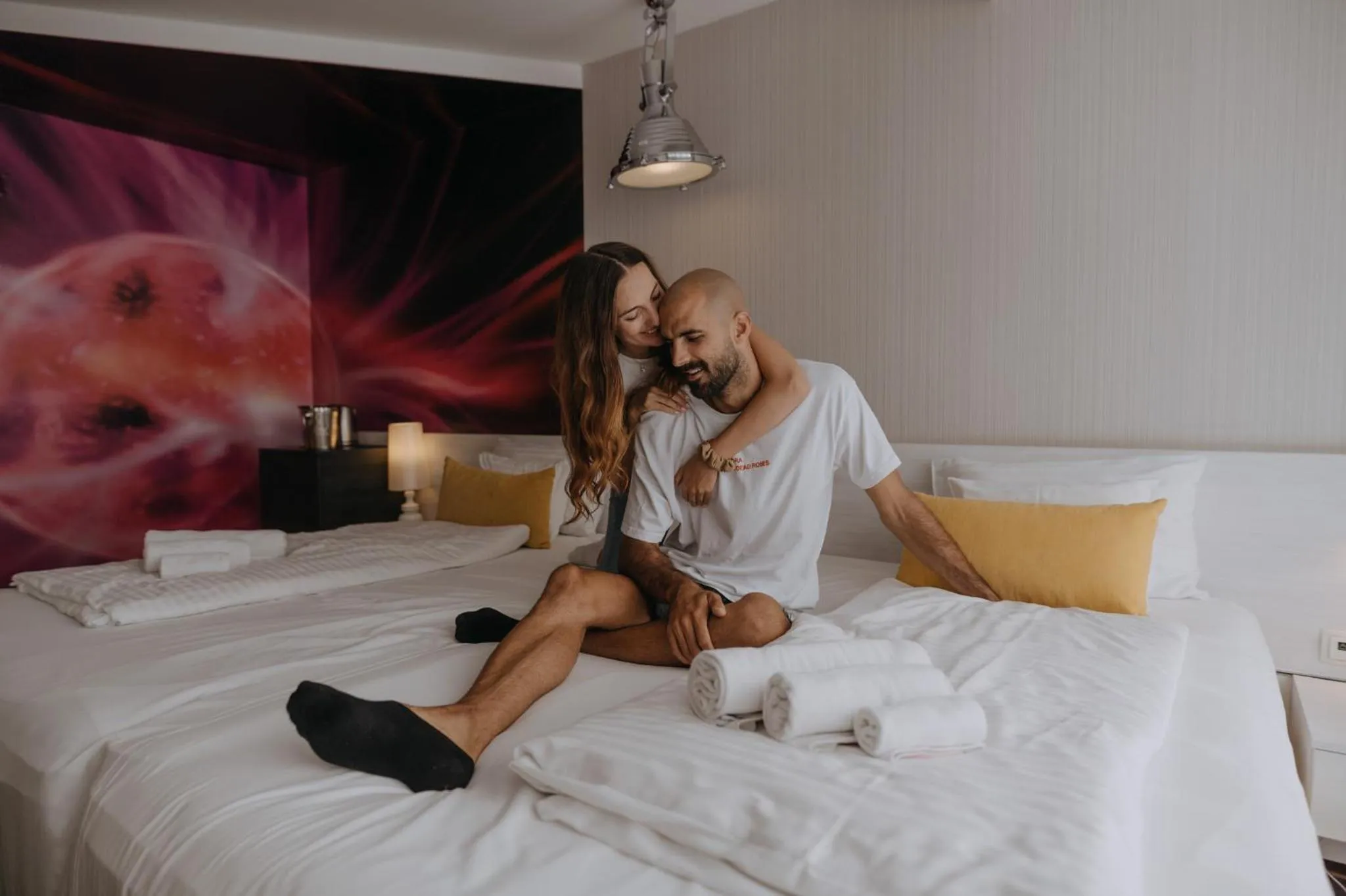 Bed in Science Hotel