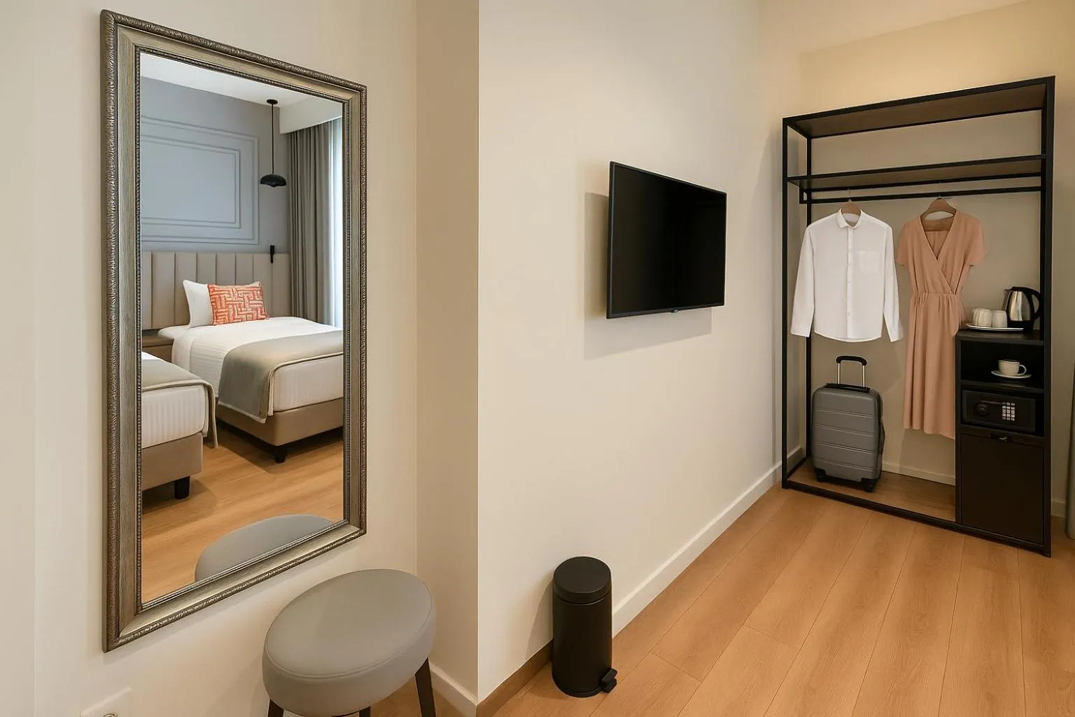 TV and multimedia, Bed in Center Port Hotel Karaköy