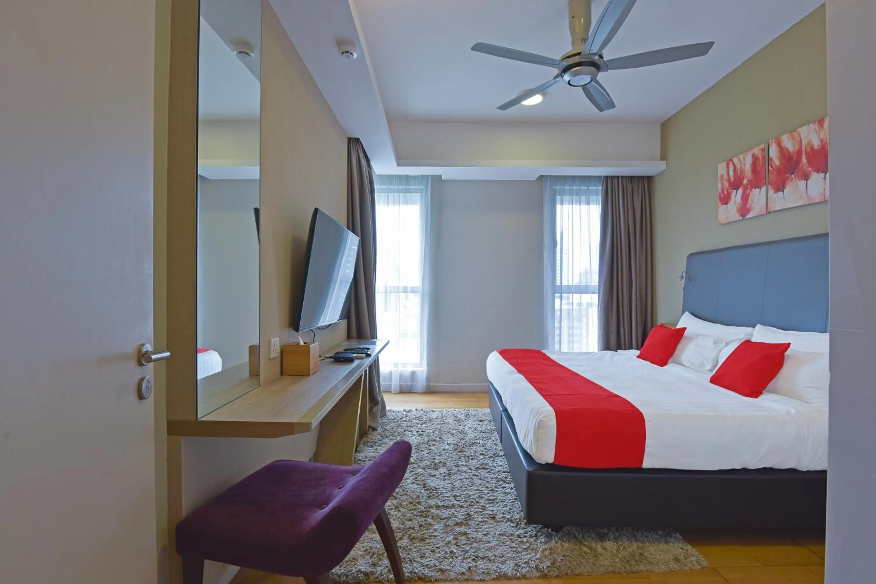 Bedroom, Bed in Sunday Hotel Near Petronas Twin Tower Formerly Suasana Suites