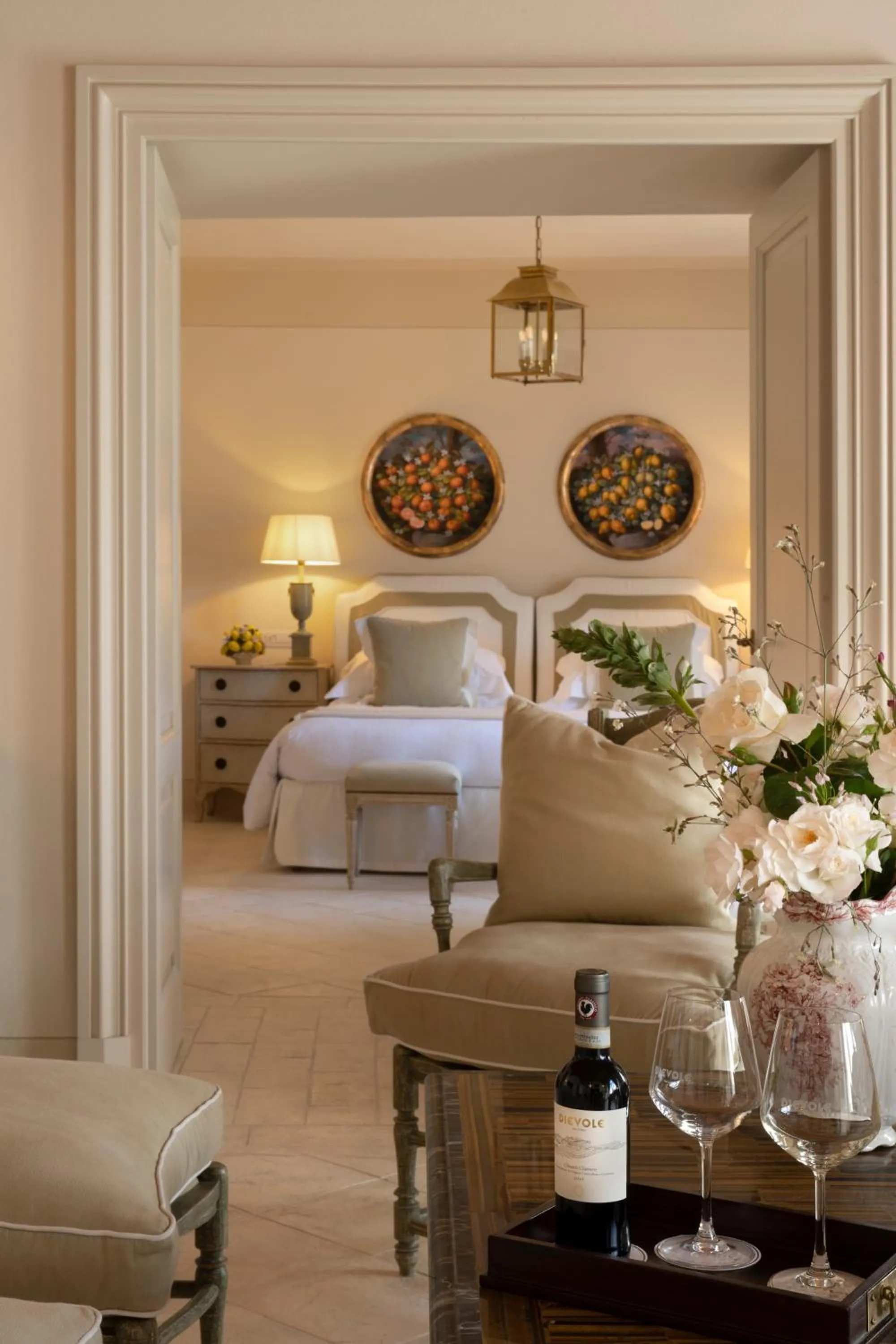 Seating area, Bed in Wine Resort Dievole