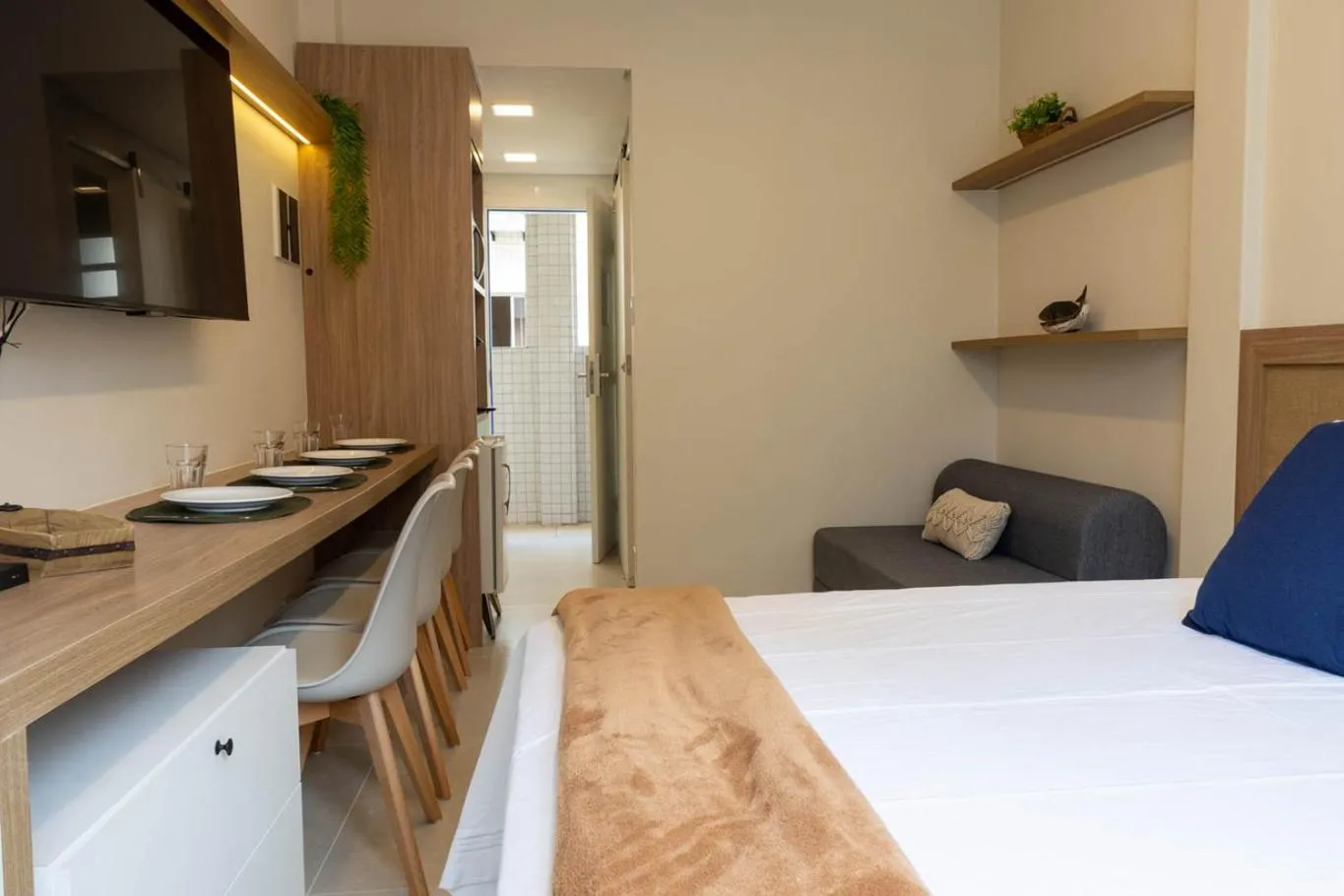 Confortavel Apartamento com Wi-Fi, pe na areia