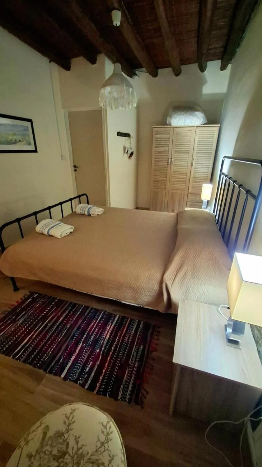 Bedroom, Bed in Simona Stone House