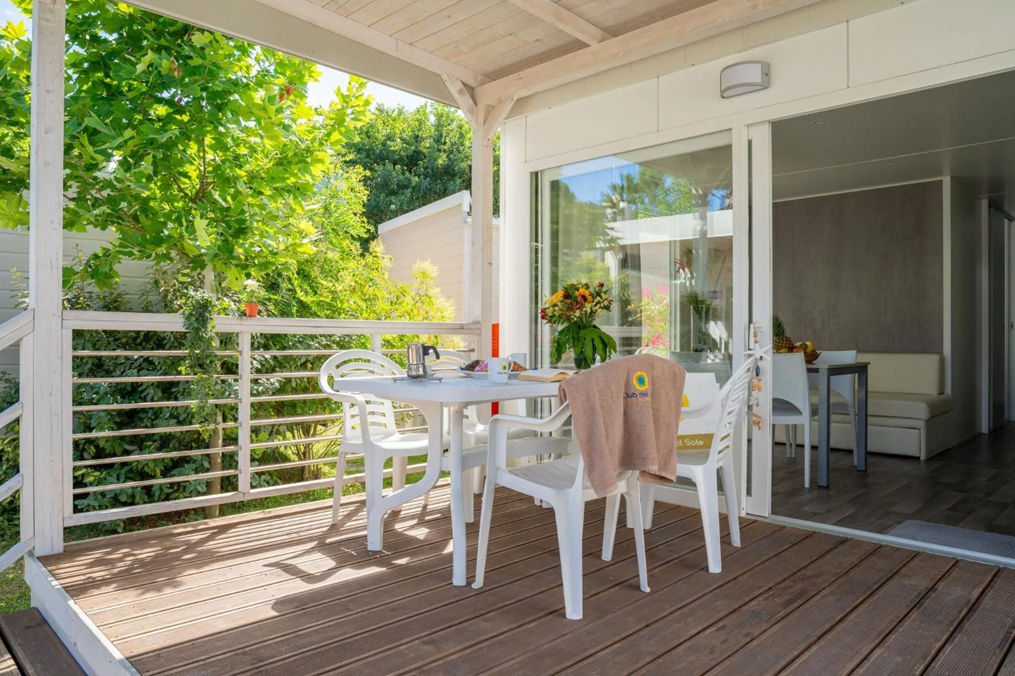 Balcony/Terrace in Club del Sole Adriatico Cervia Easy Camping Village