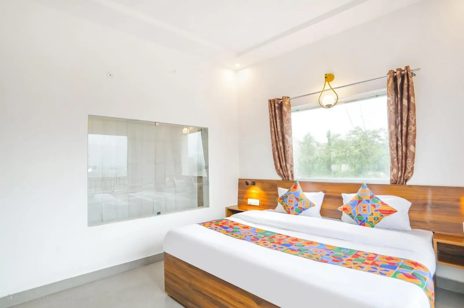 Bedroom, Bed in hotel-montreal rishikesh madhuban inn