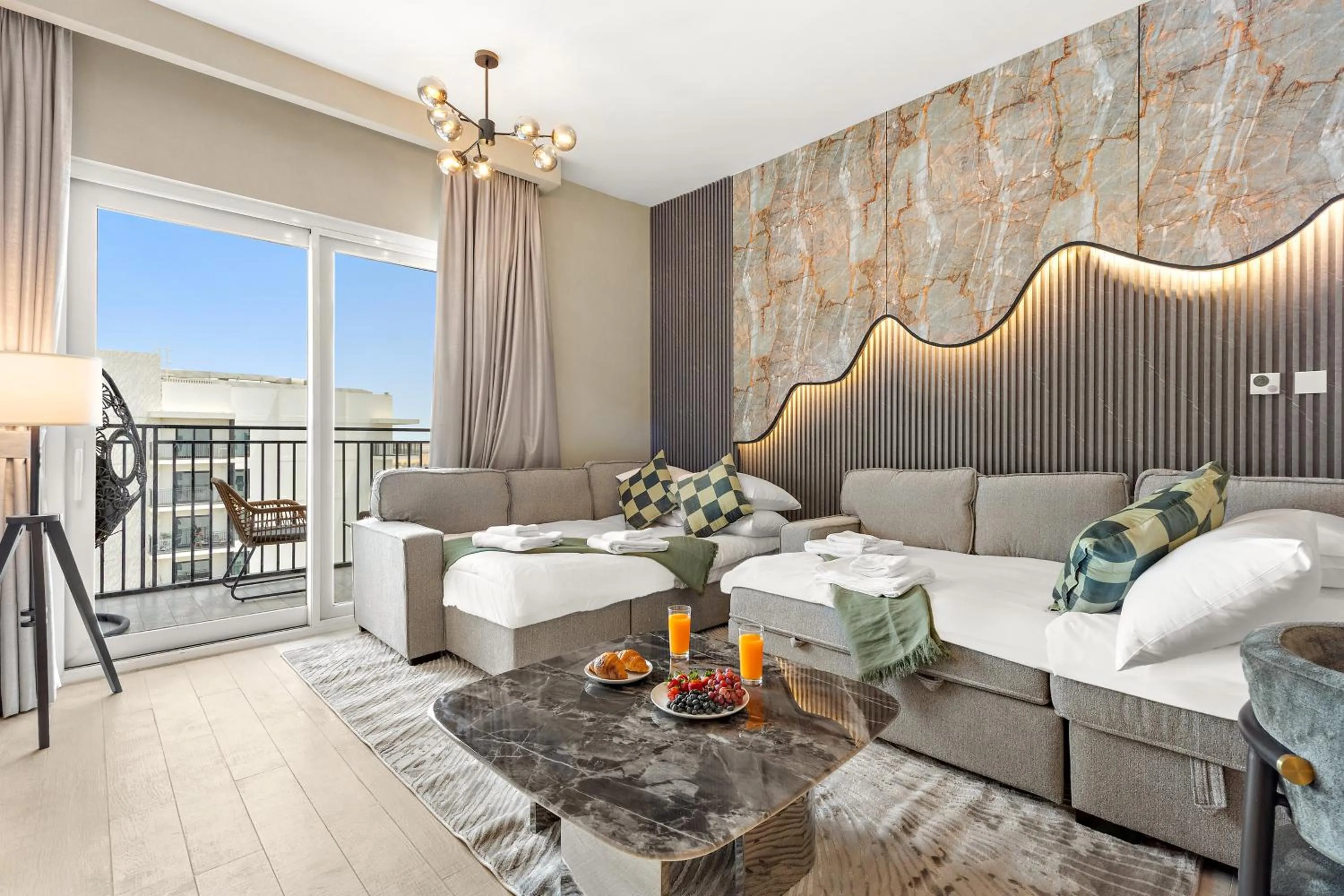 Living room in Desert Key - Perfectly Located Yas Island Premier Apts