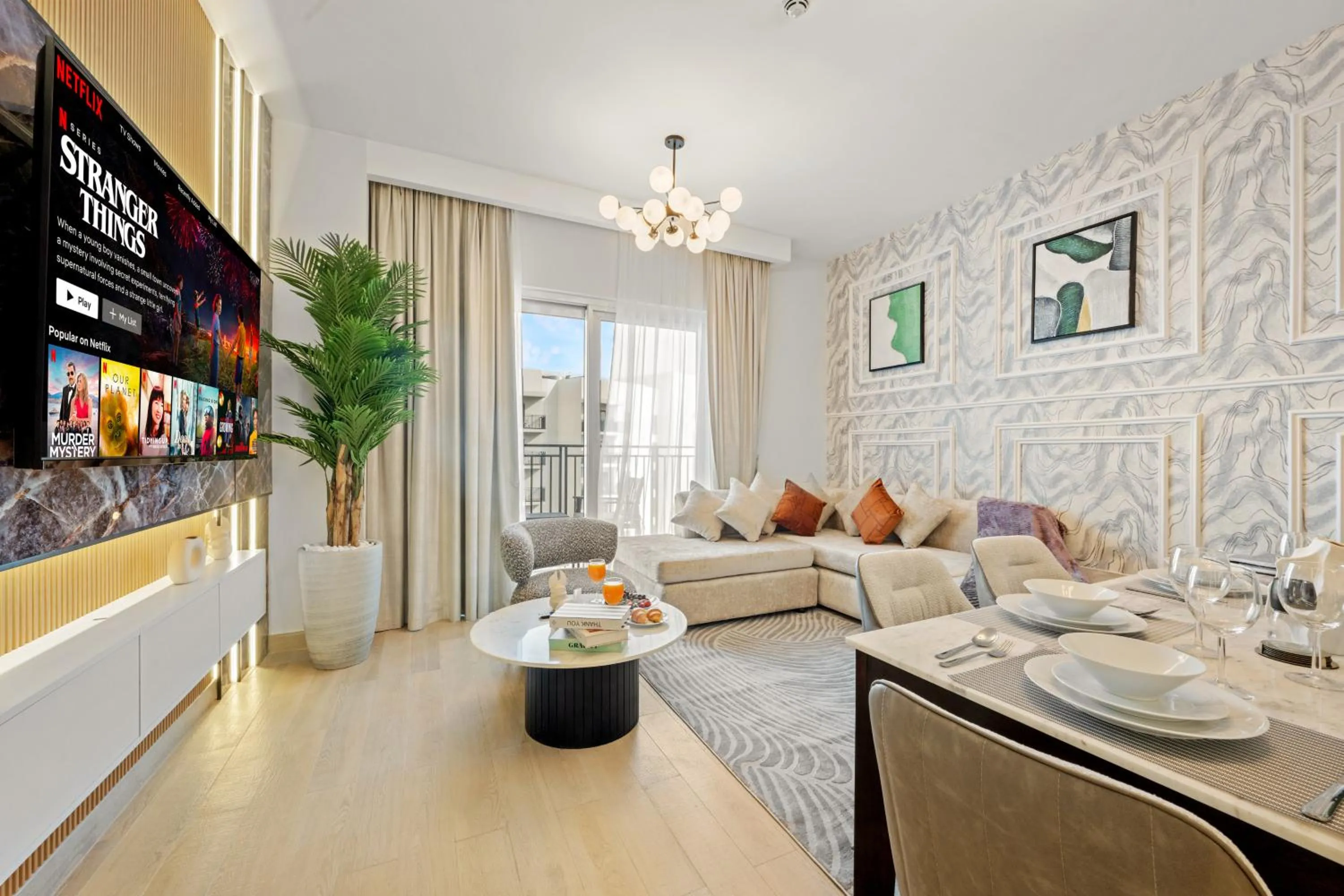 Living room in Desert Key - Perfectly Located Yas Island Premier Apts