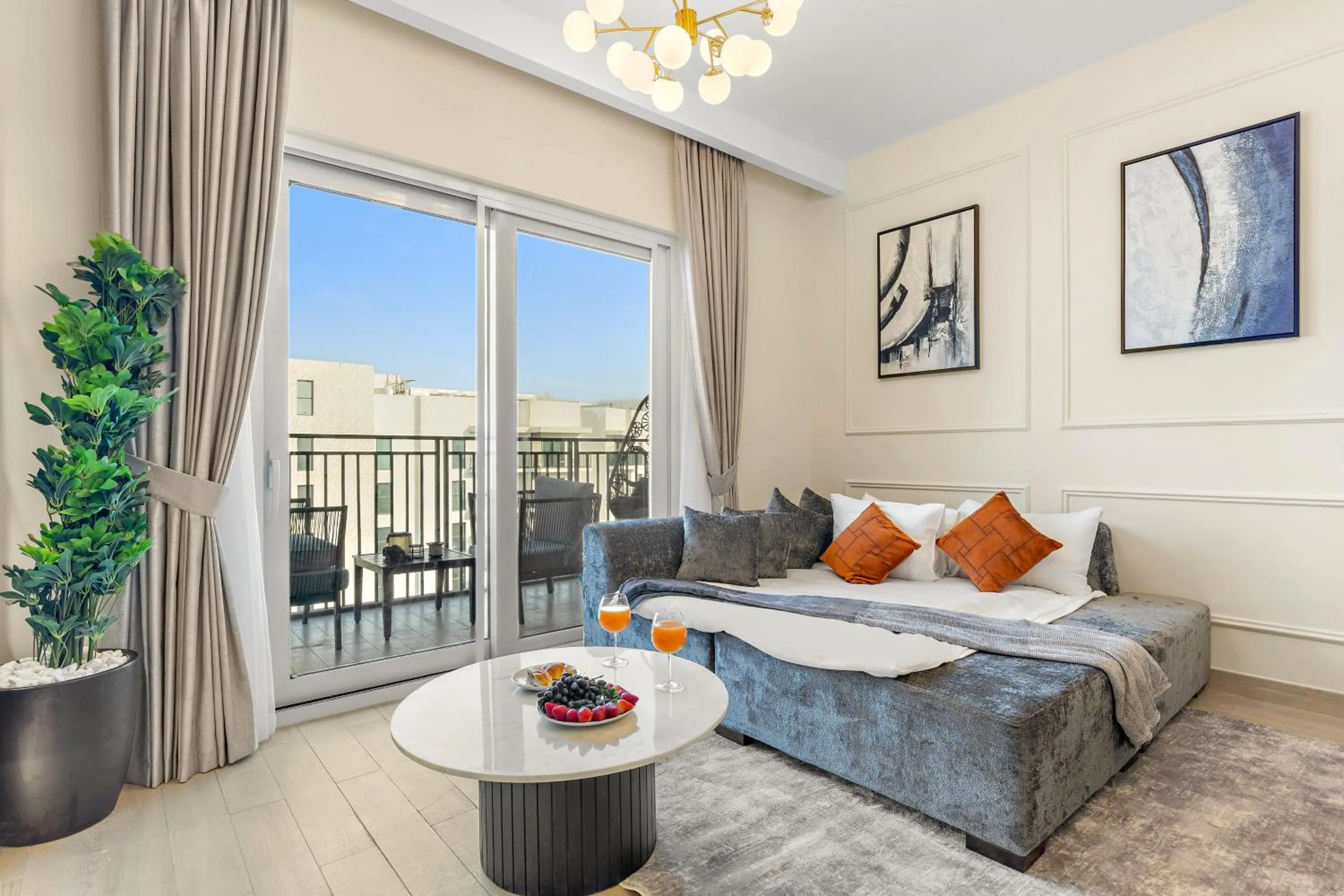 Living room in Desert Key - Perfectly Located Yas Island Premier Apts