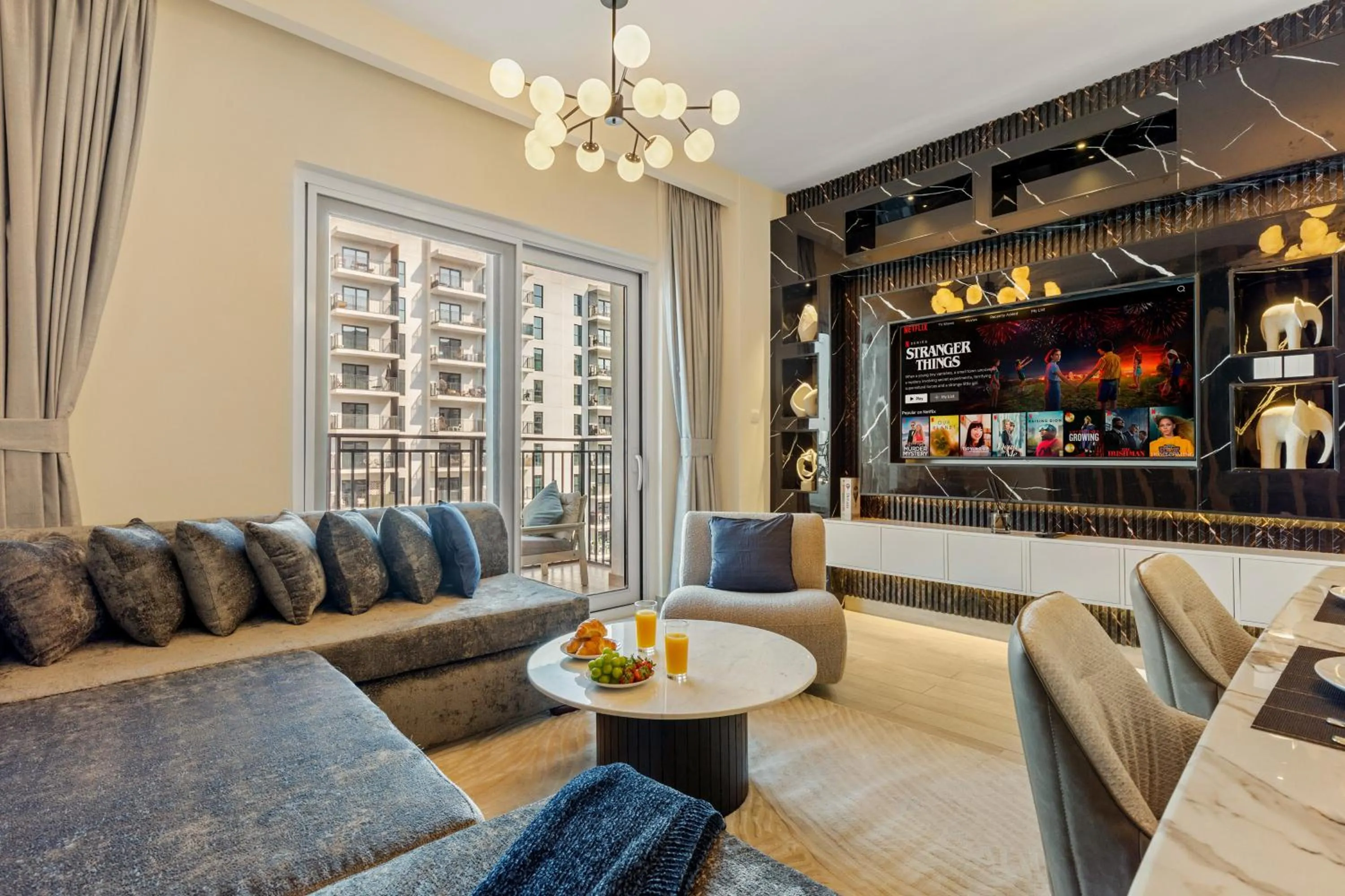 Living room in Desert Key - Perfectly Located Yas Island Premier Apts