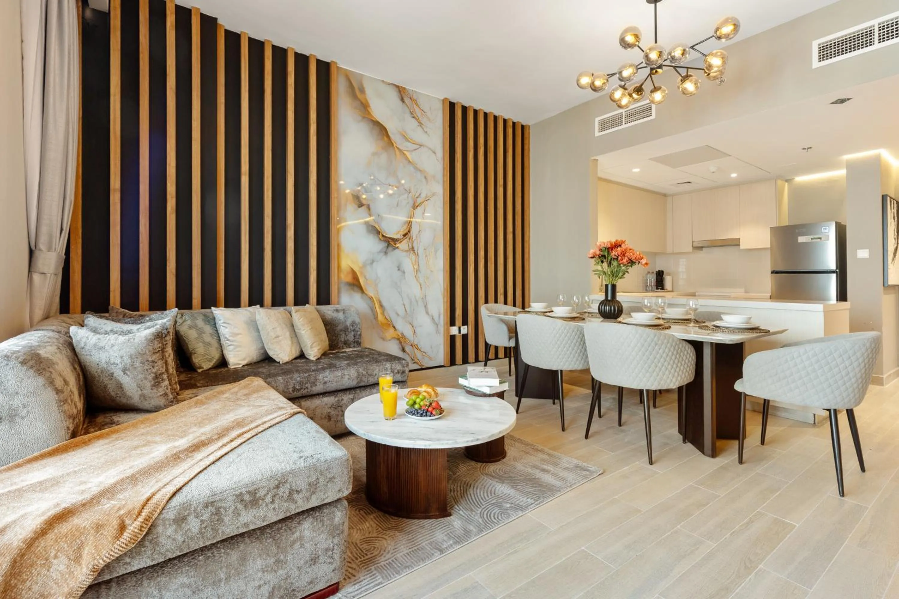 Living room in Desert Key - Perfectly Located Yas Island Premier Apts