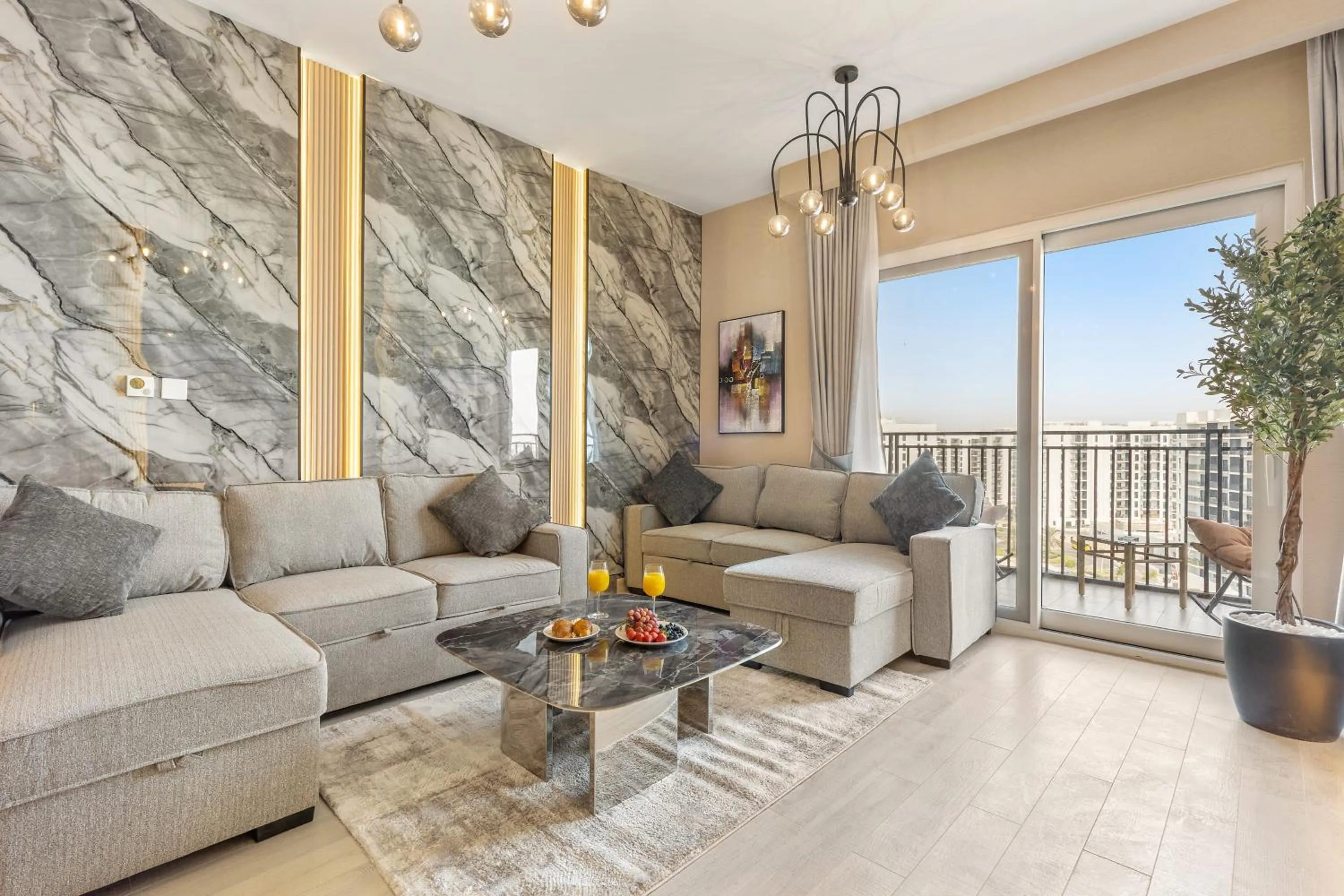 Living room in Desert Key - Perfectly Located Yas Island Premier Apts