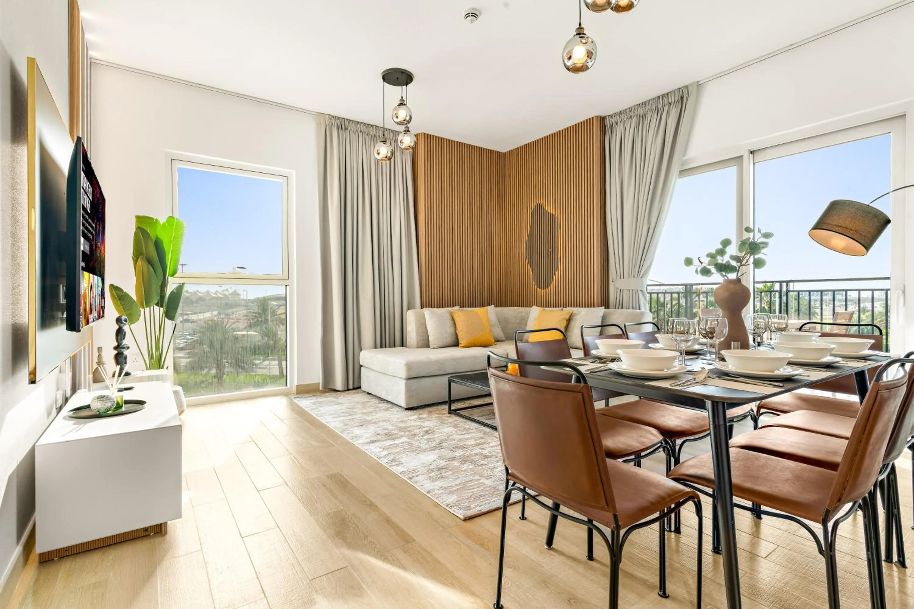 Living room in Desert Key - Perfectly Located Yas Island Premier Apts