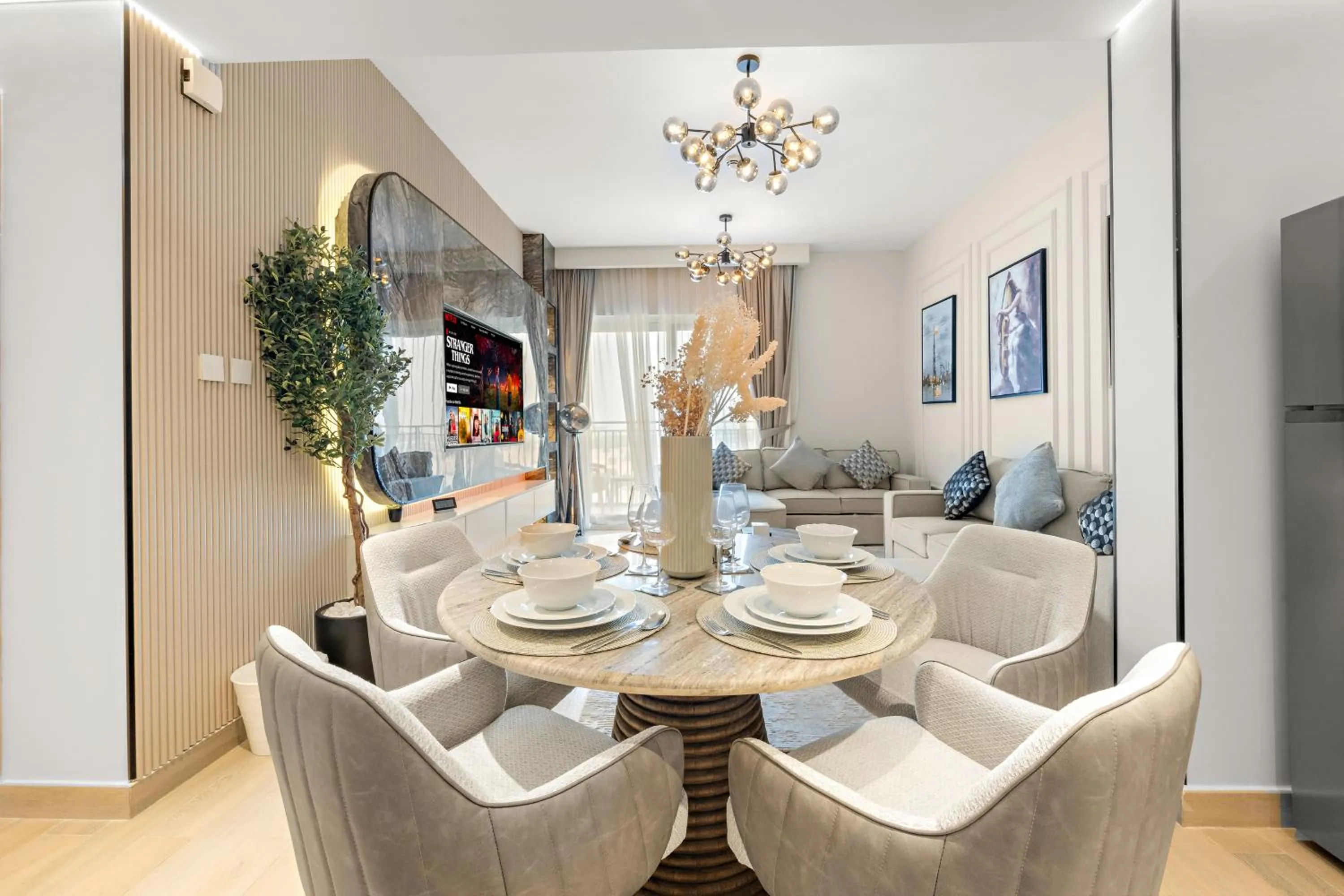 Dining area in Desert Key - Perfectly Located Yas Island Premier Apts