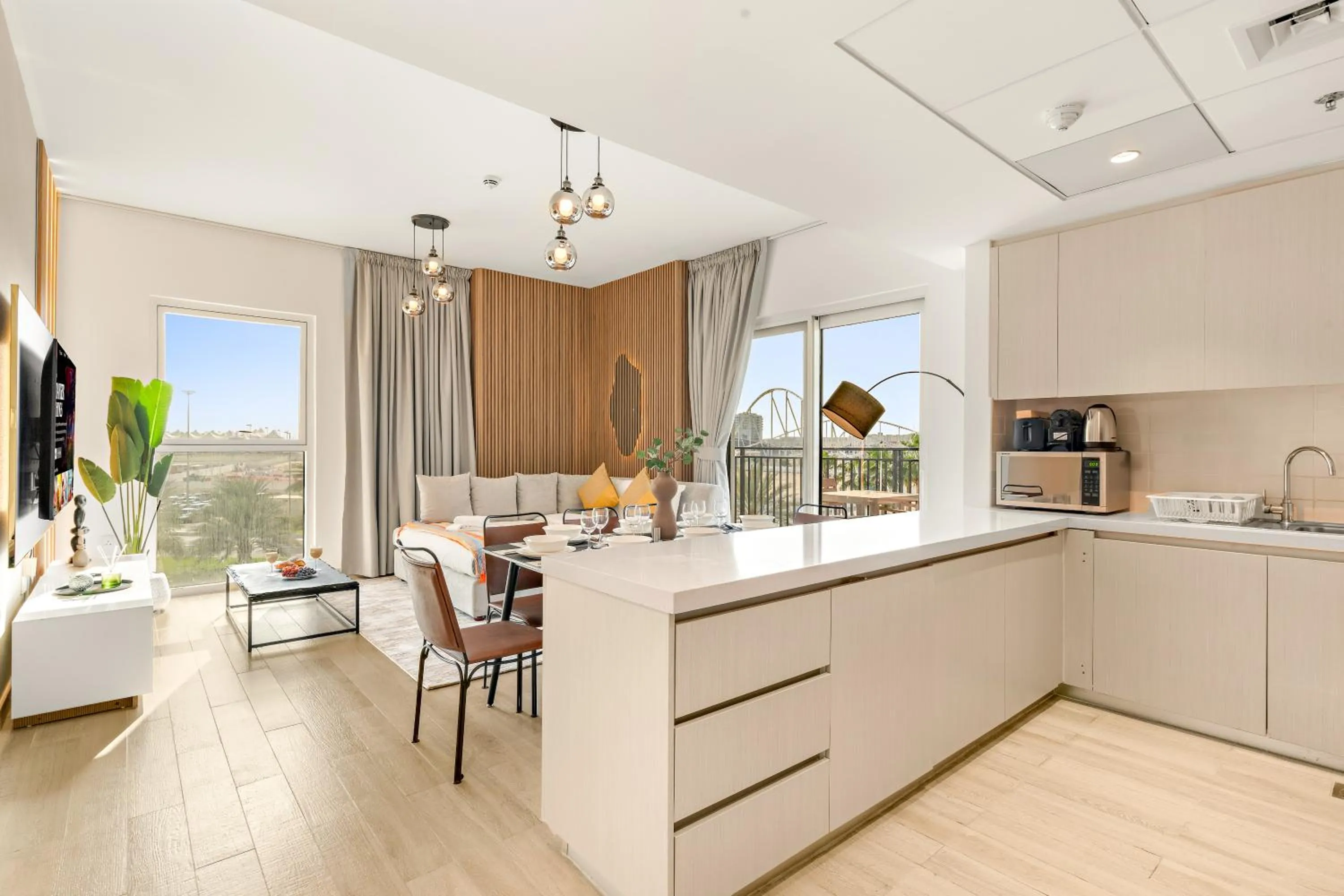 Kitchen or kitchenette in Desert Key - Perfectly Located Yas Island Premier Apts