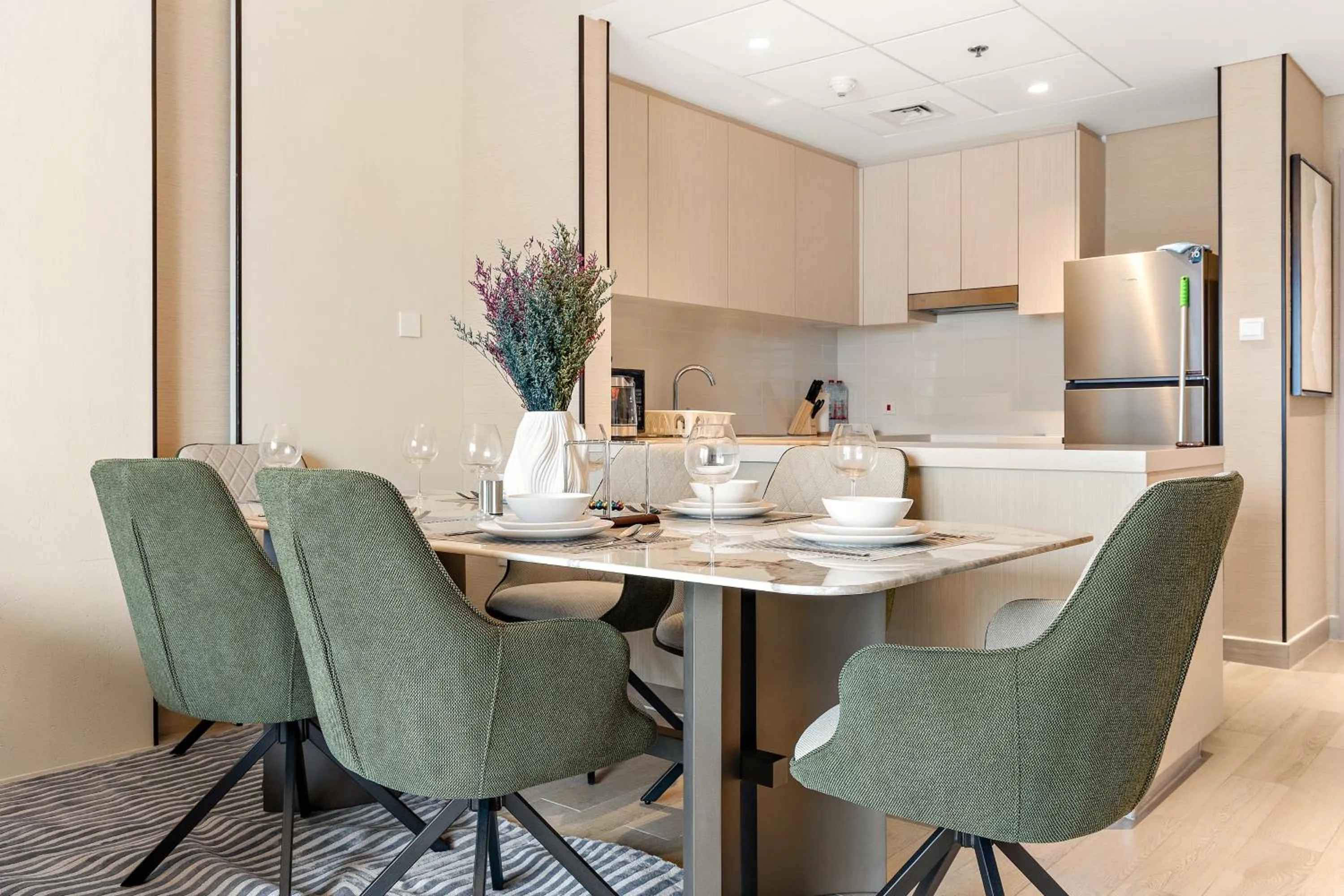 Dining area in Desert Key - Perfectly Located Yas Island Premier Apts