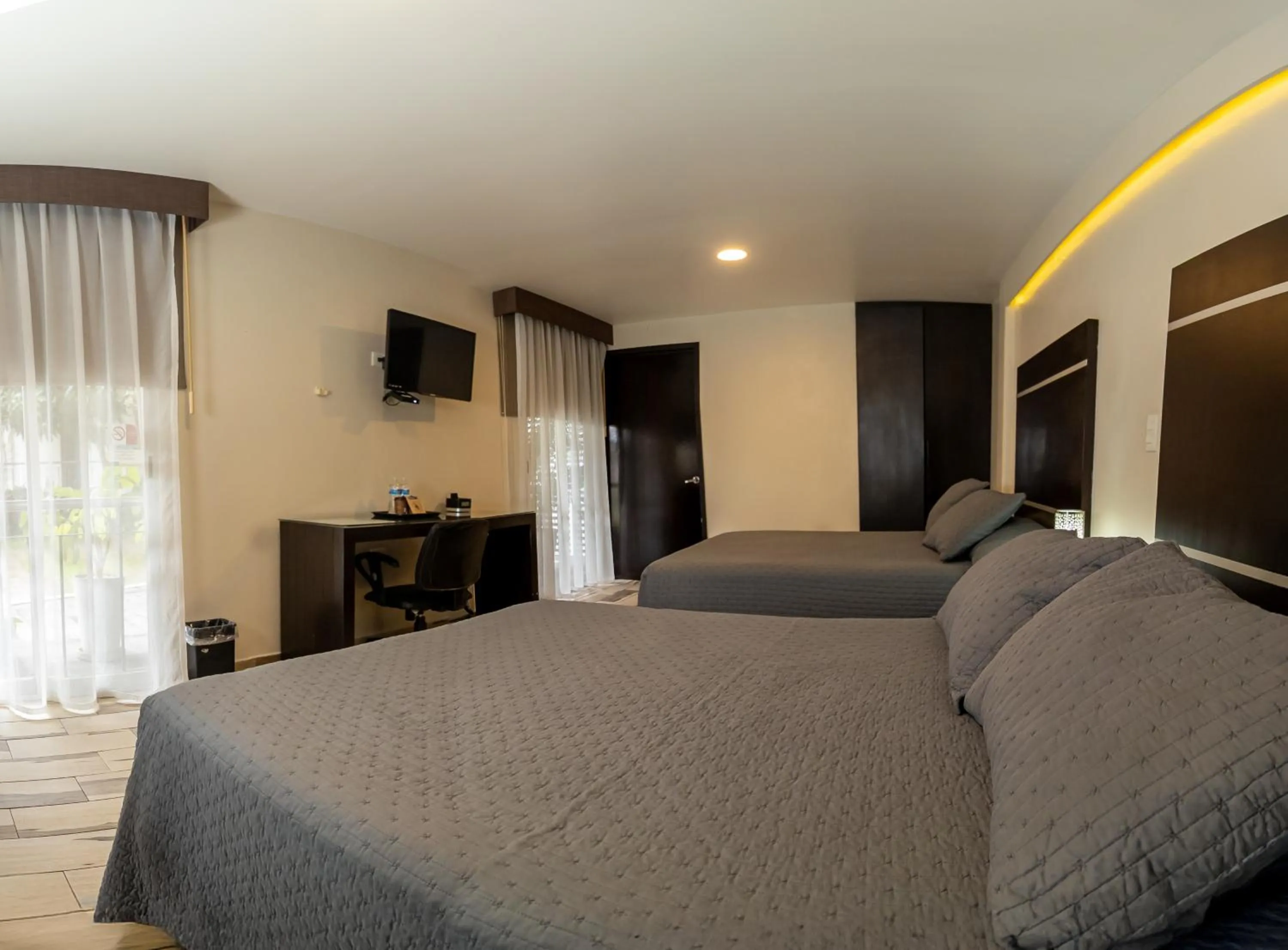 Bed in Hotel San José Plaza Coatepec