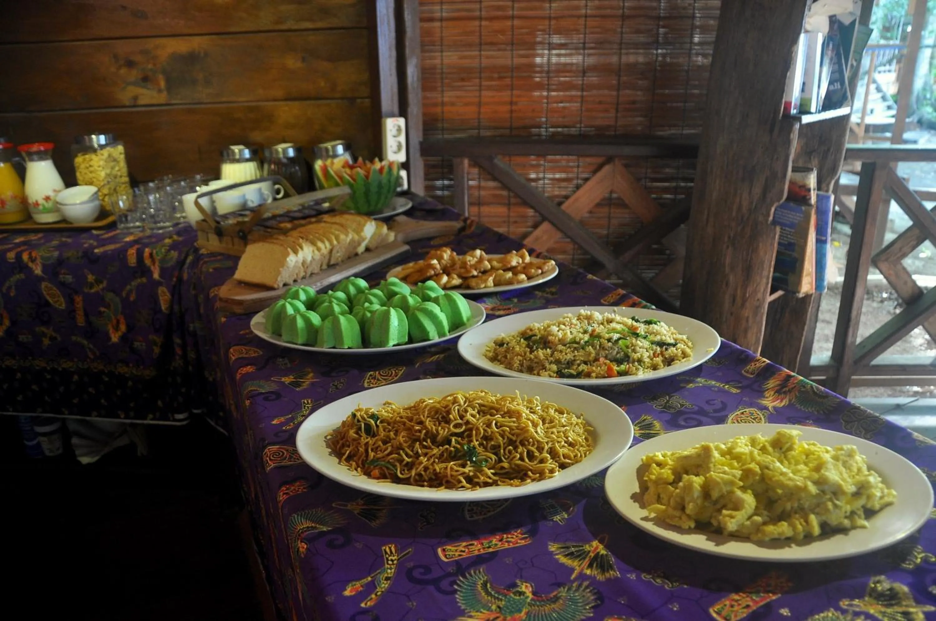 Buffet breakfast in Raja Ampat Dive Resort
